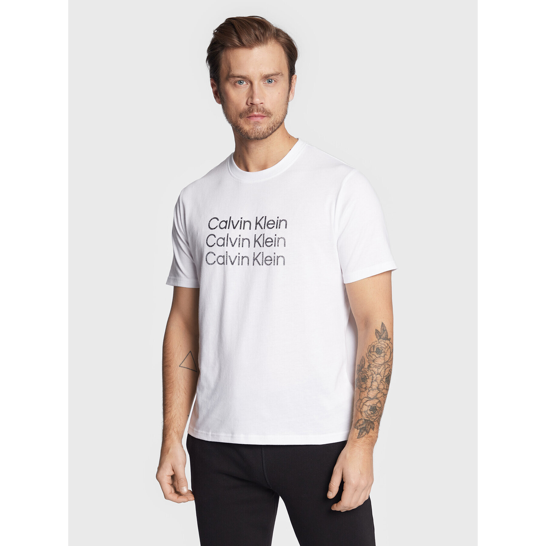 Calvin Klein Performance T-Shirt 00GMF2K112 Bílá Regular Fit - Pepit.cz