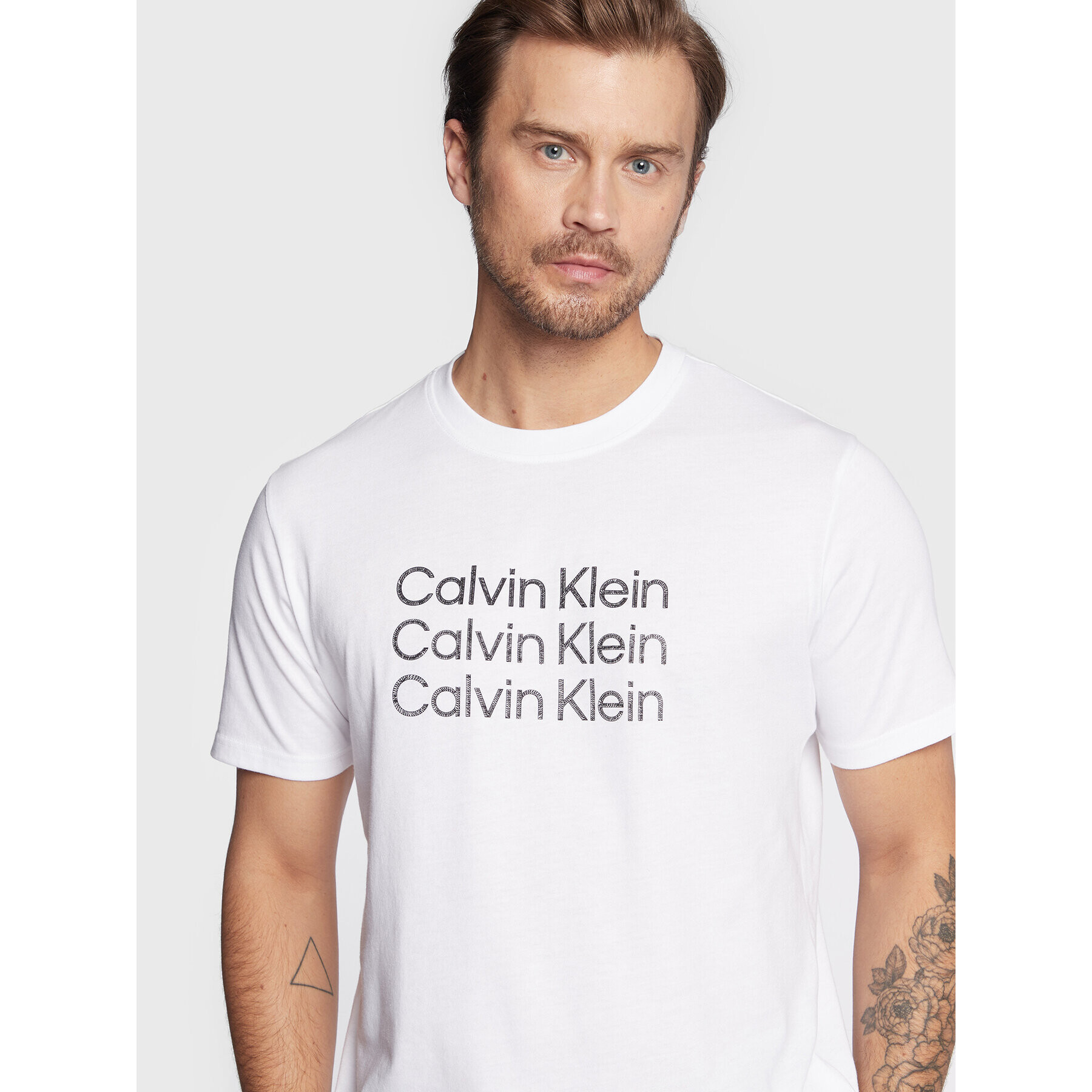 Calvin Klein Performance T-Shirt 00GMF2K112 Bílá Regular Fit - Pepit.cz