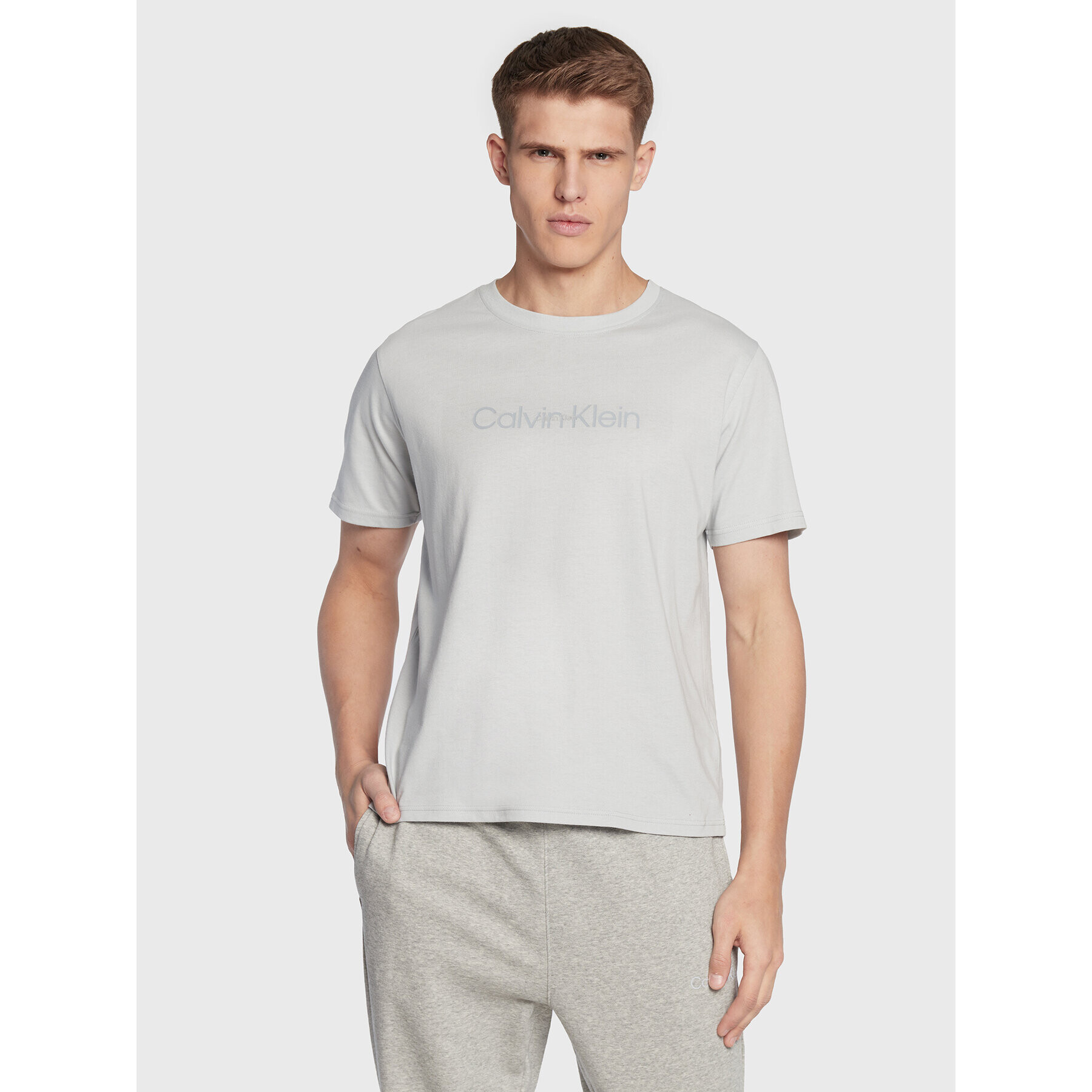 Calvin Klein Performance T-Shirt 00GMF2K140 Šedá Regular Fit - Pepit.cz