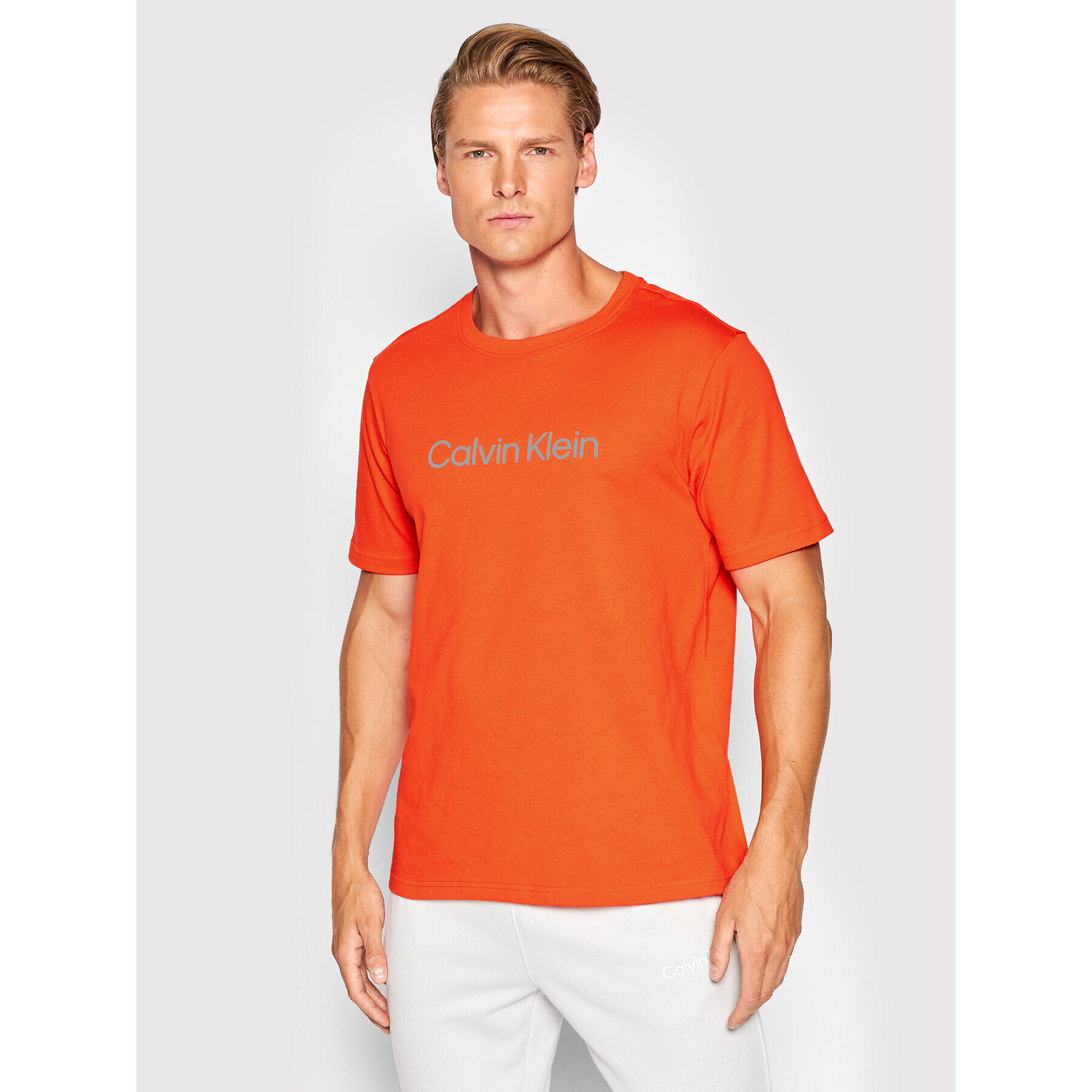 Calvin Klein Performance T-Shirt 00GMS2K107 Oranžová Regular Fit - Pepit.cz