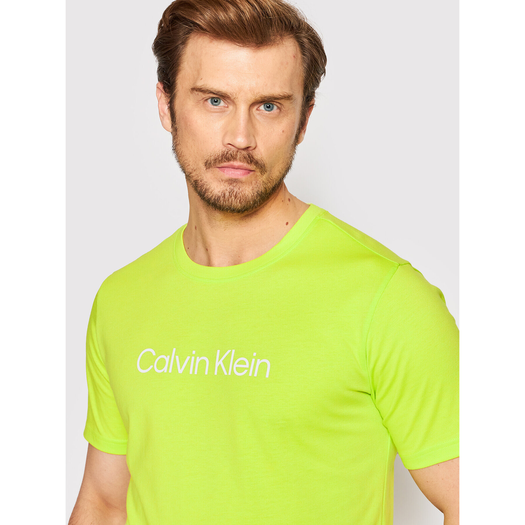 Calvin Klein Performance T-Shirt 00GMS2K107 Zelená Regular Fit - Pepit.cz