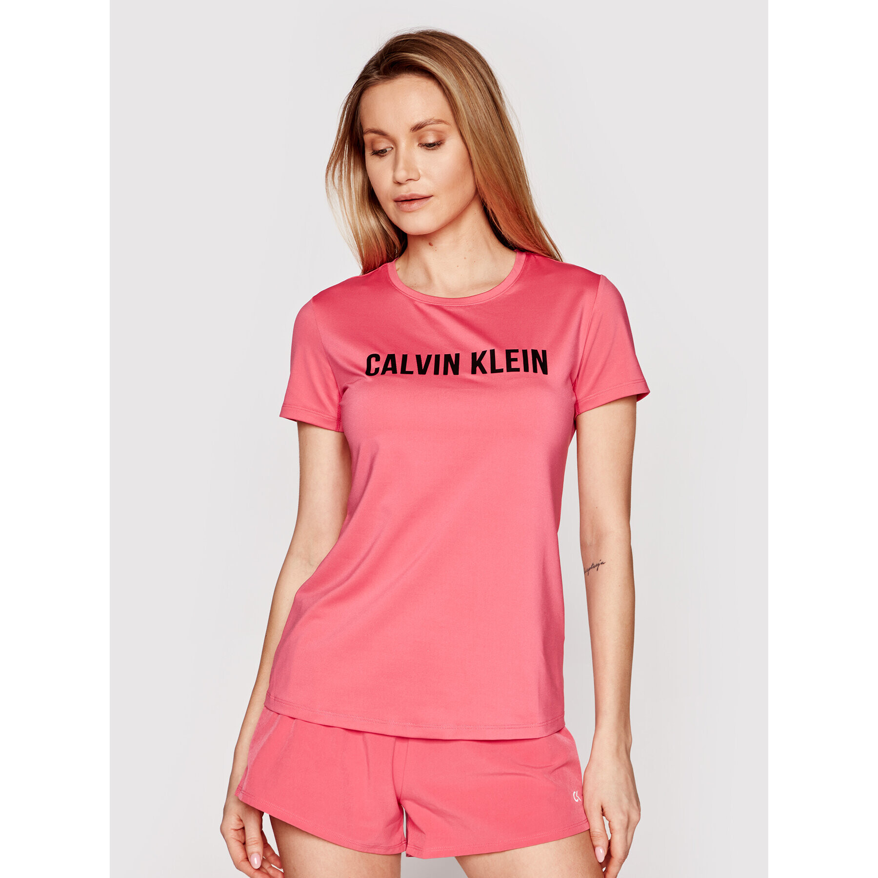 Calvin Klein Performance T-Shirt 00GWF0K168 Růžová Regular Fit - Pepit.cz