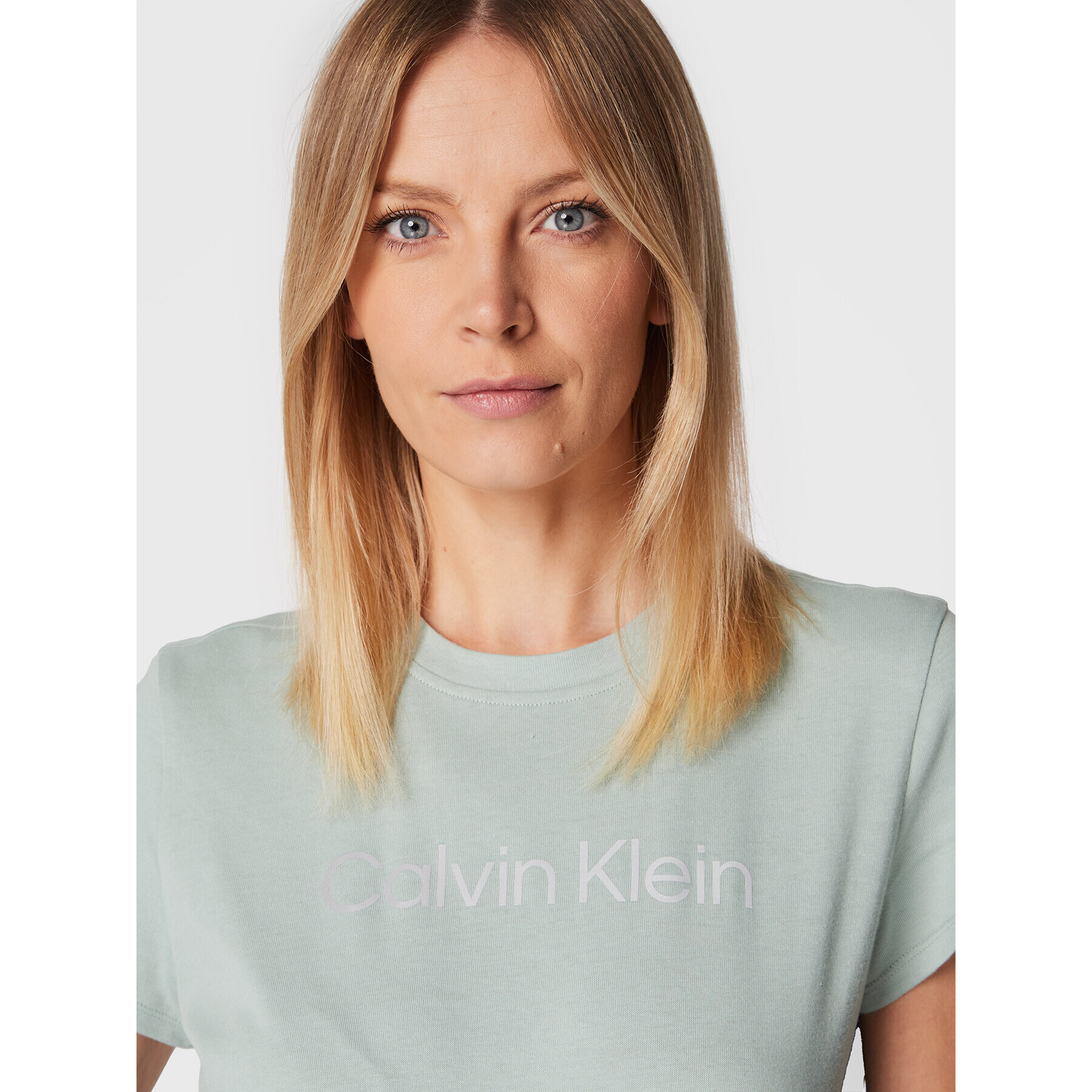 Calvin Klein Performance T-Shirt 00GWS2K142 Zelená Regular Fit - Pepit.cz