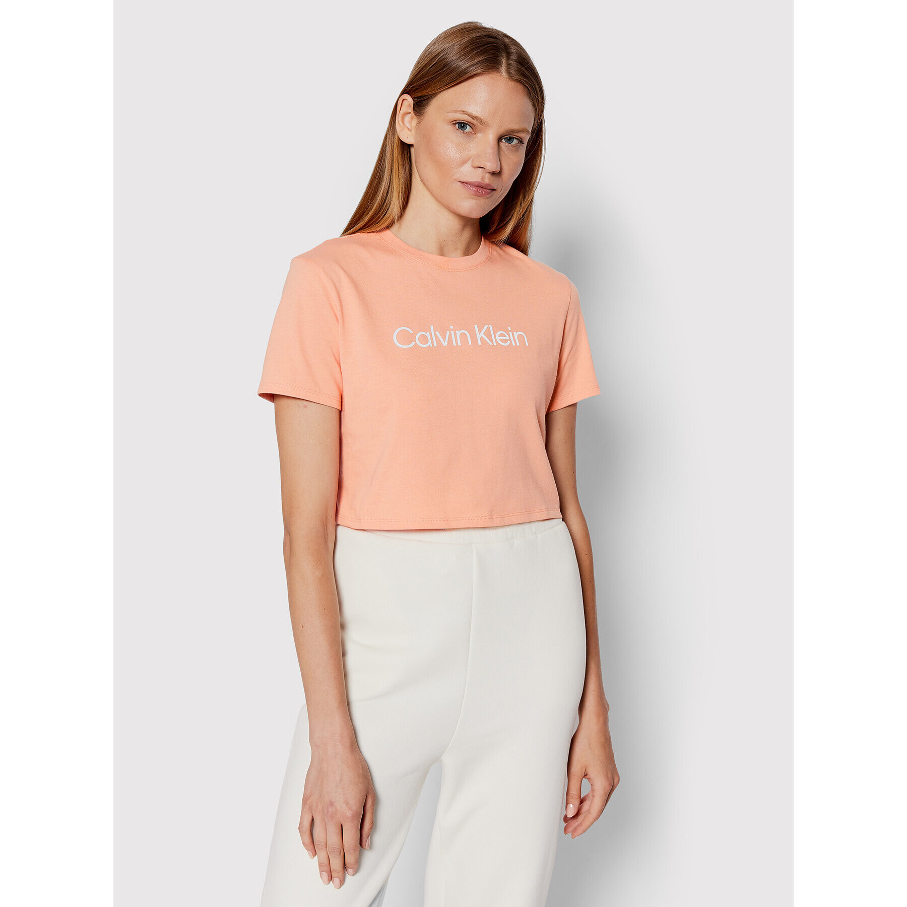 Calvin Klein Performance T-Shirt 00GWS2K187 Oranžová Regular Fit - Pepit.cz