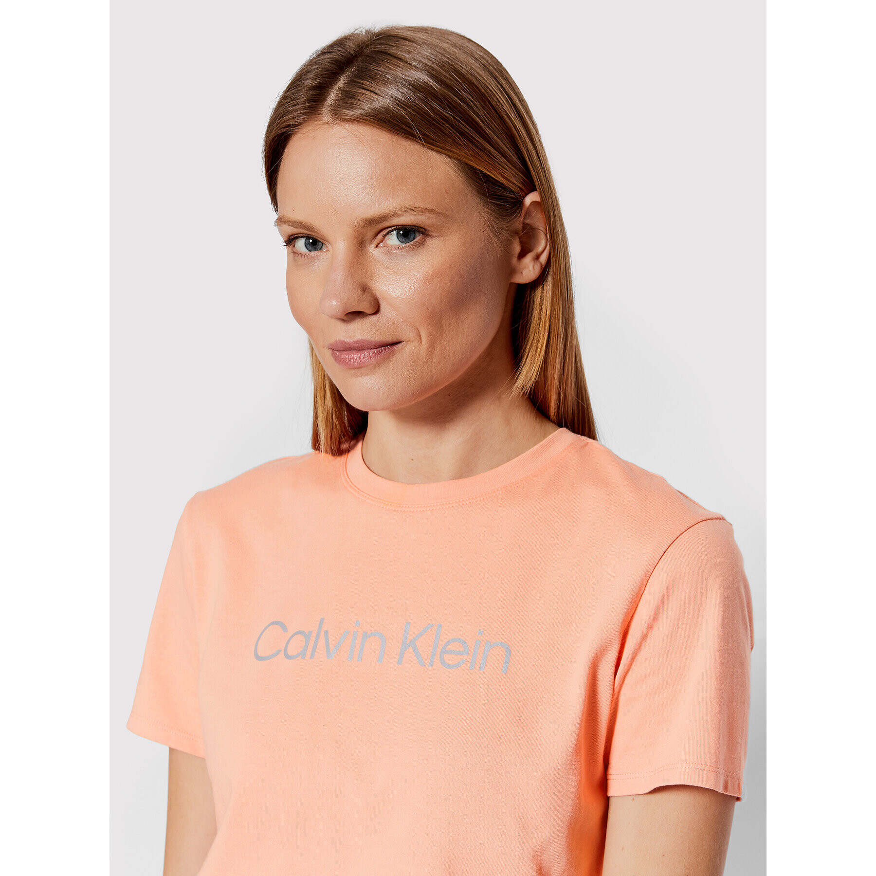 Calvin Klein Performance T-Shirt 00GWS2K187 Oranžová Regular Fit - Pepit.cz