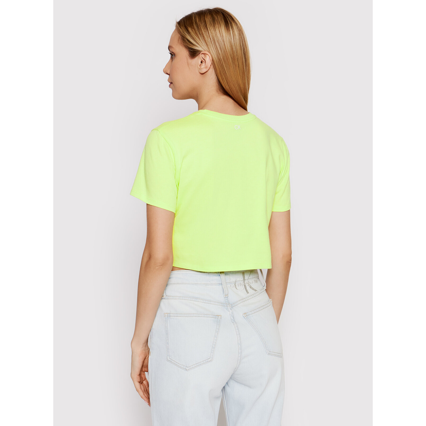 Calvin Klein Performance T-Shirt 00GWS2K187 Zelená Cropped Fit - Pepit.cz