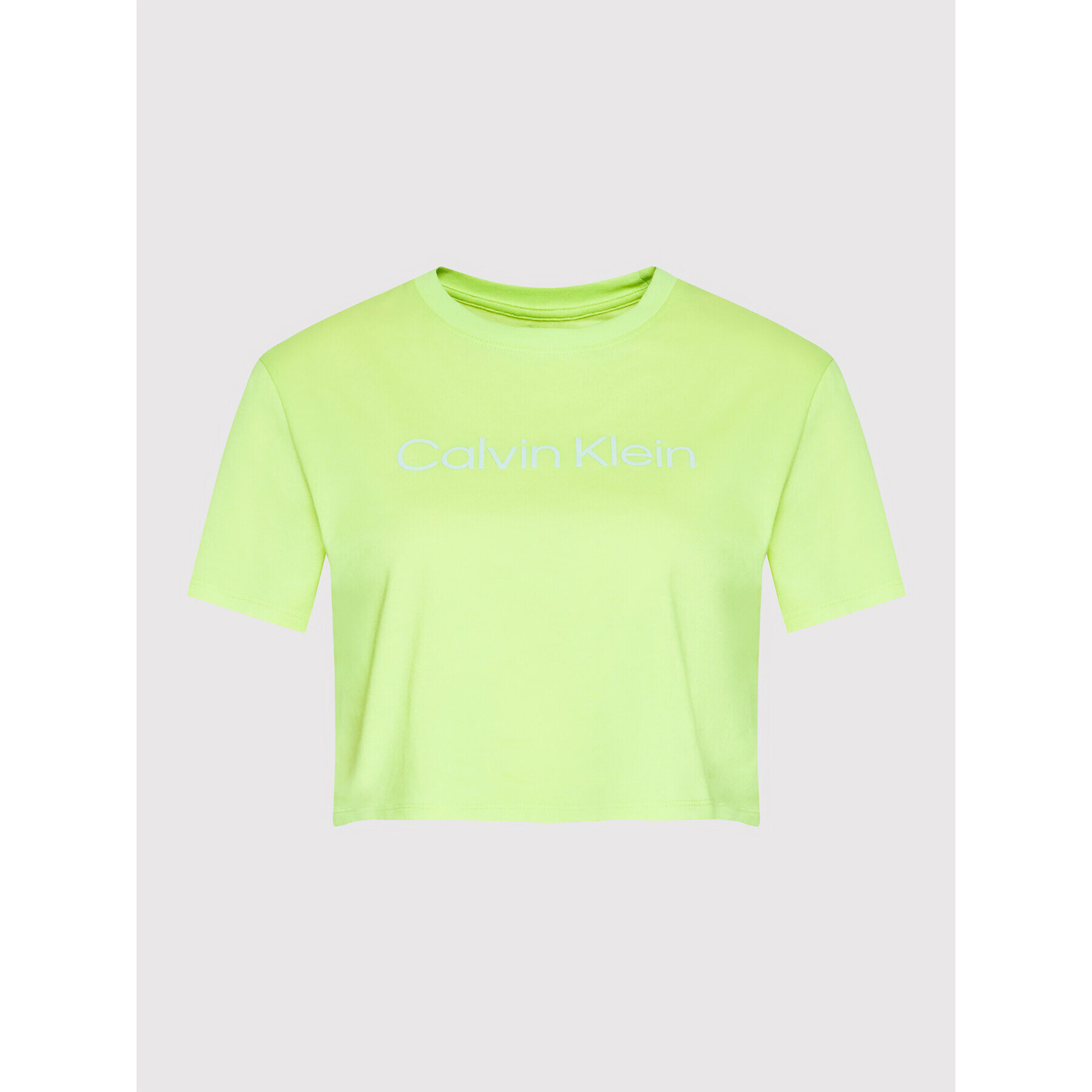 Calvin Klein Performance T-Shirt 00GWS2K187 Zelená Cropped Fit - Pepit.cz