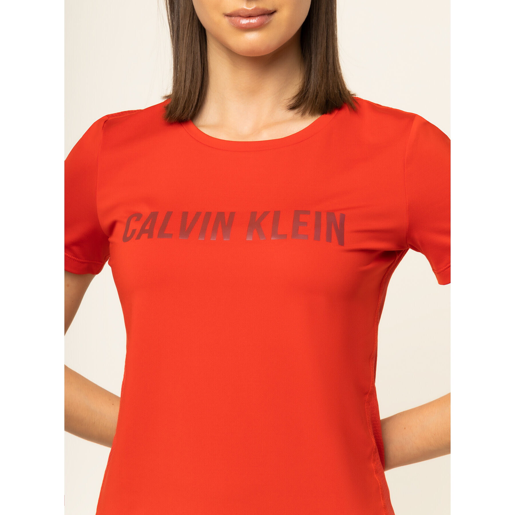 Calvin Klein Performance T-Shirt 00GWS9K157 Červená Regular Fit - Pepit.cz