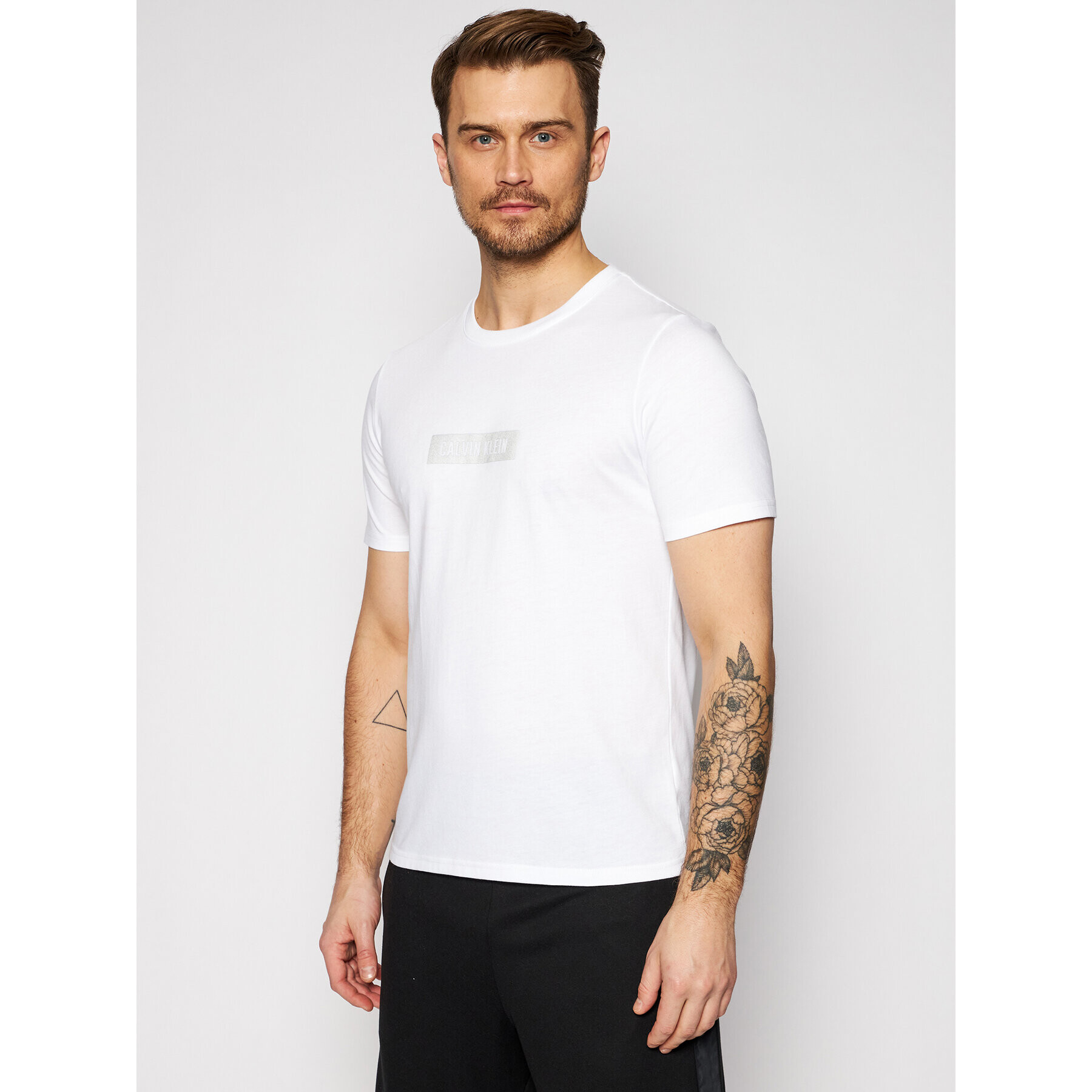 Calvin Klein Performance T-Shirt Pw-S/S 00GMS1K142 Bílá Regular Fit - Pepit.cz