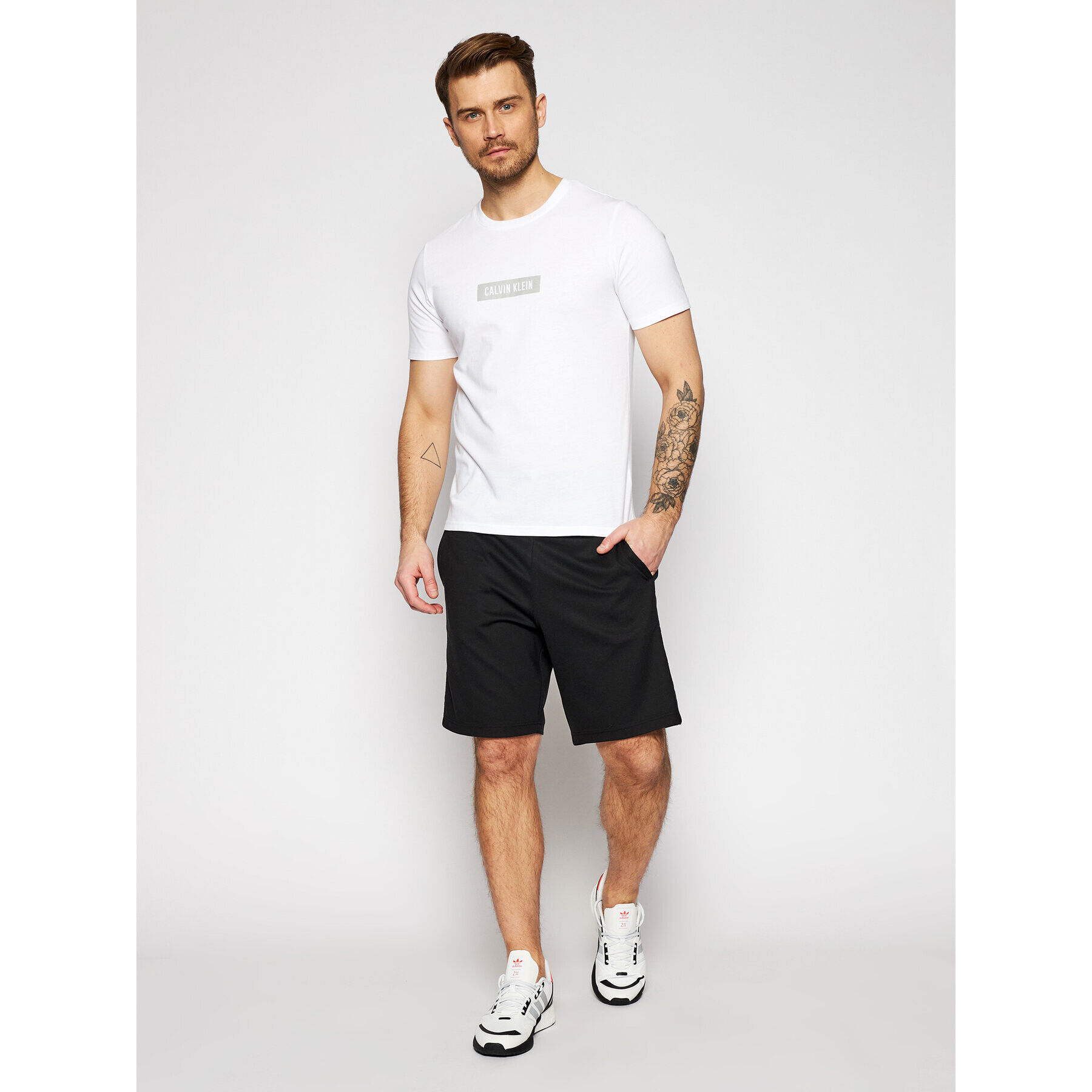 Calvin Klein Performance T-Shirt Pw-S/S 00GMS1K142 Bílá Regular Fit - Pepit.cz