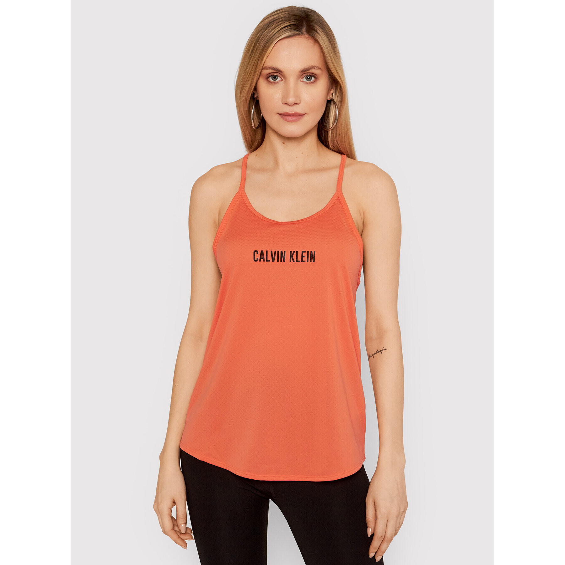 Calvin Klein Performance Top Wo 00GWS1K198 Oranžová Regular Fit - Pepit.cz