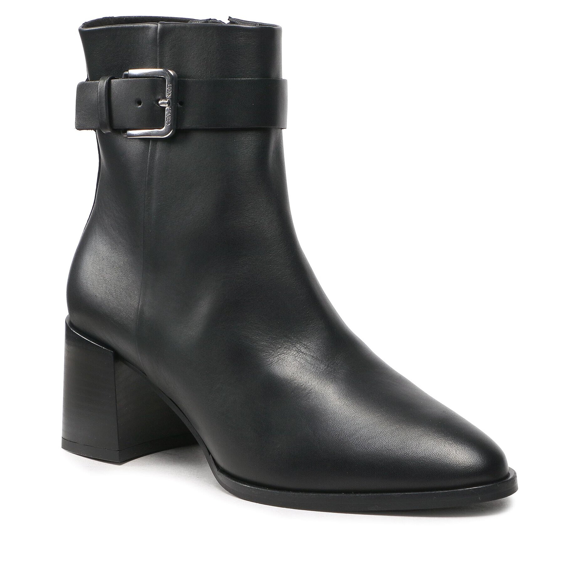 Calvin Klein Polokozačky Almond Ankle Boot W Hw 55-Lth HW0HW01247 Černá - Pepit.cz