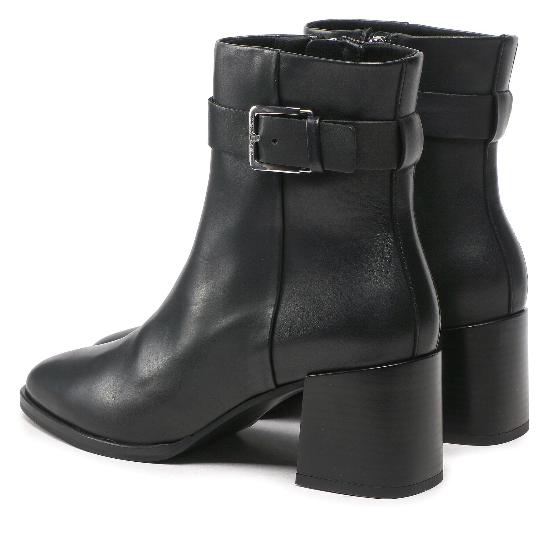 Calvin Klein Polokozačky Almond Ankle Boot W Hw 55-Lth HW0HW01247 Černá - Pepit.cz