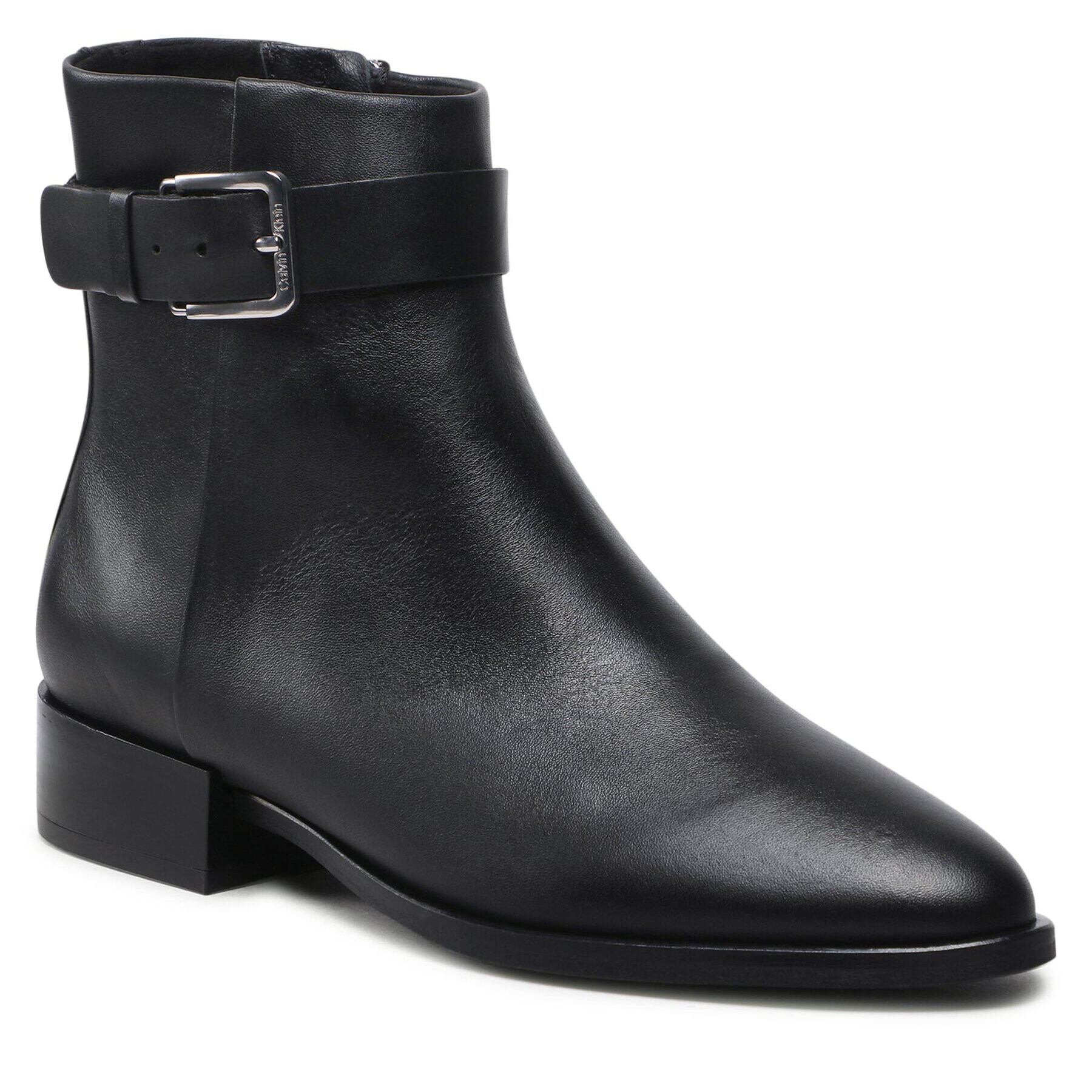 Calvin Klein Polokozačky Almond Ankle Boot W Hw-Lth HW0HW01303 Černá - Pepit.cz