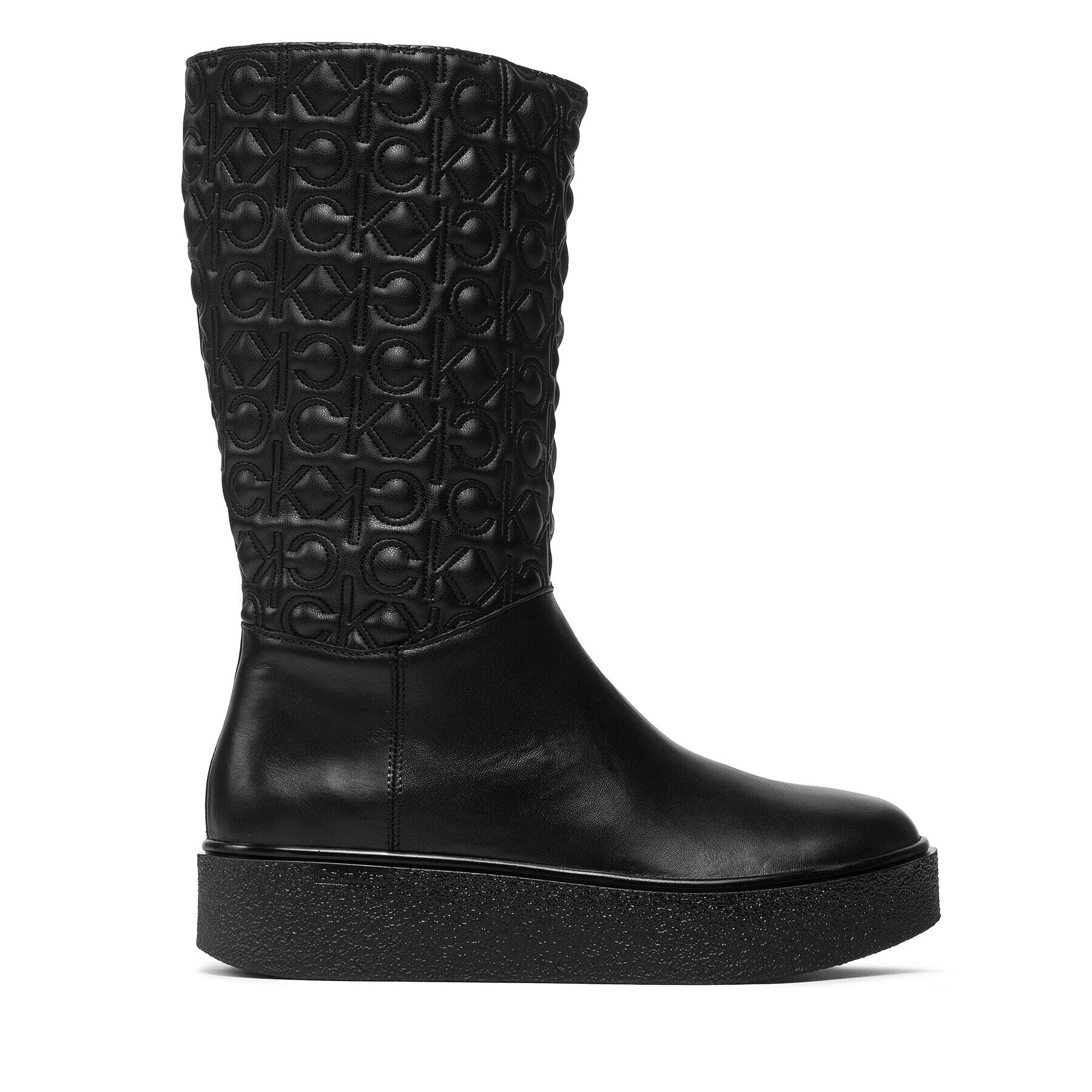 Calvin Klein Polokozačky Crepe Cupsole Mid Shaft Boot Q/N HW0HW00608 Černá - Pepit.cz