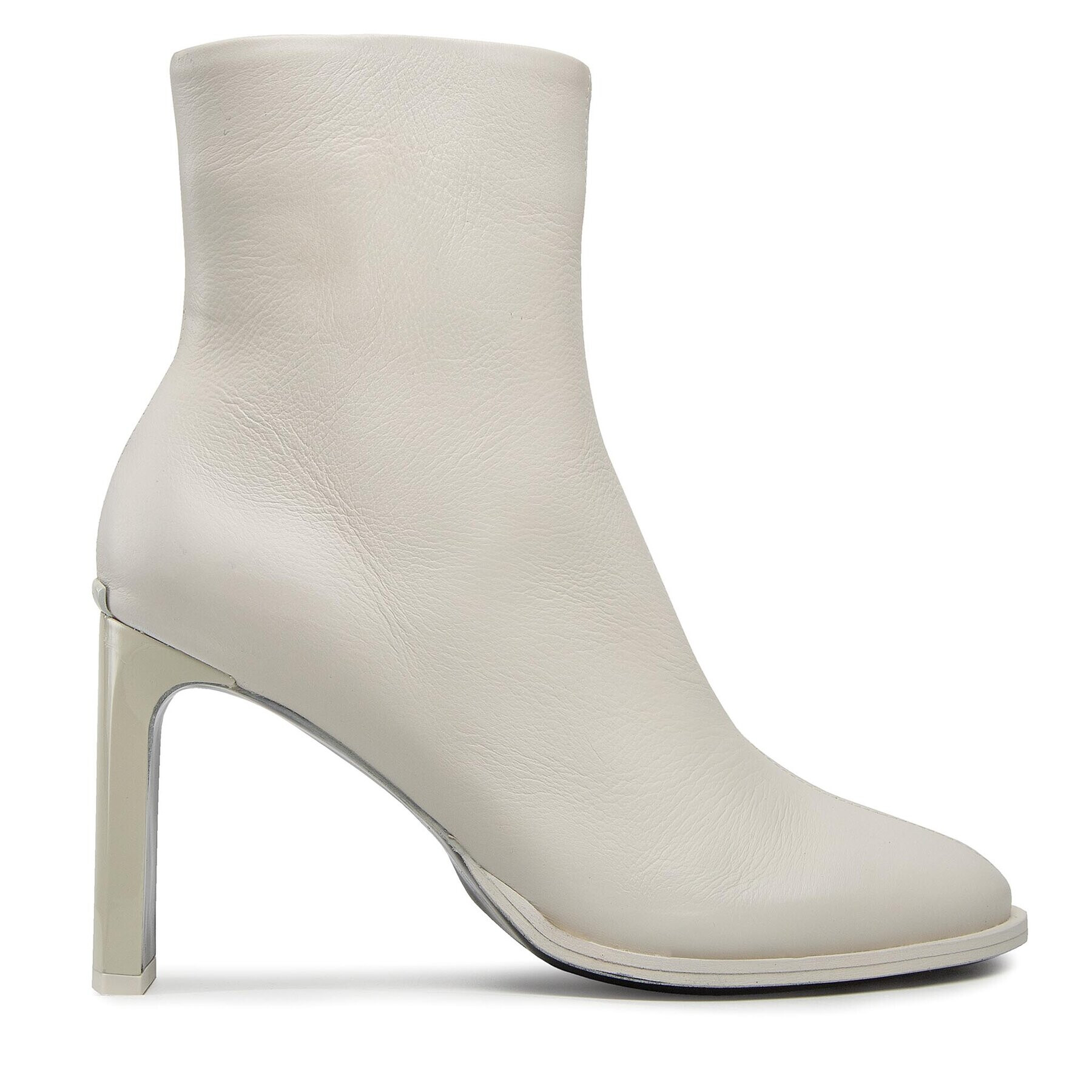 Calvin Klein Polokozačky Curved Stil Ankle Boot 80 HW0HW01240 Béžová - Pepit.cz