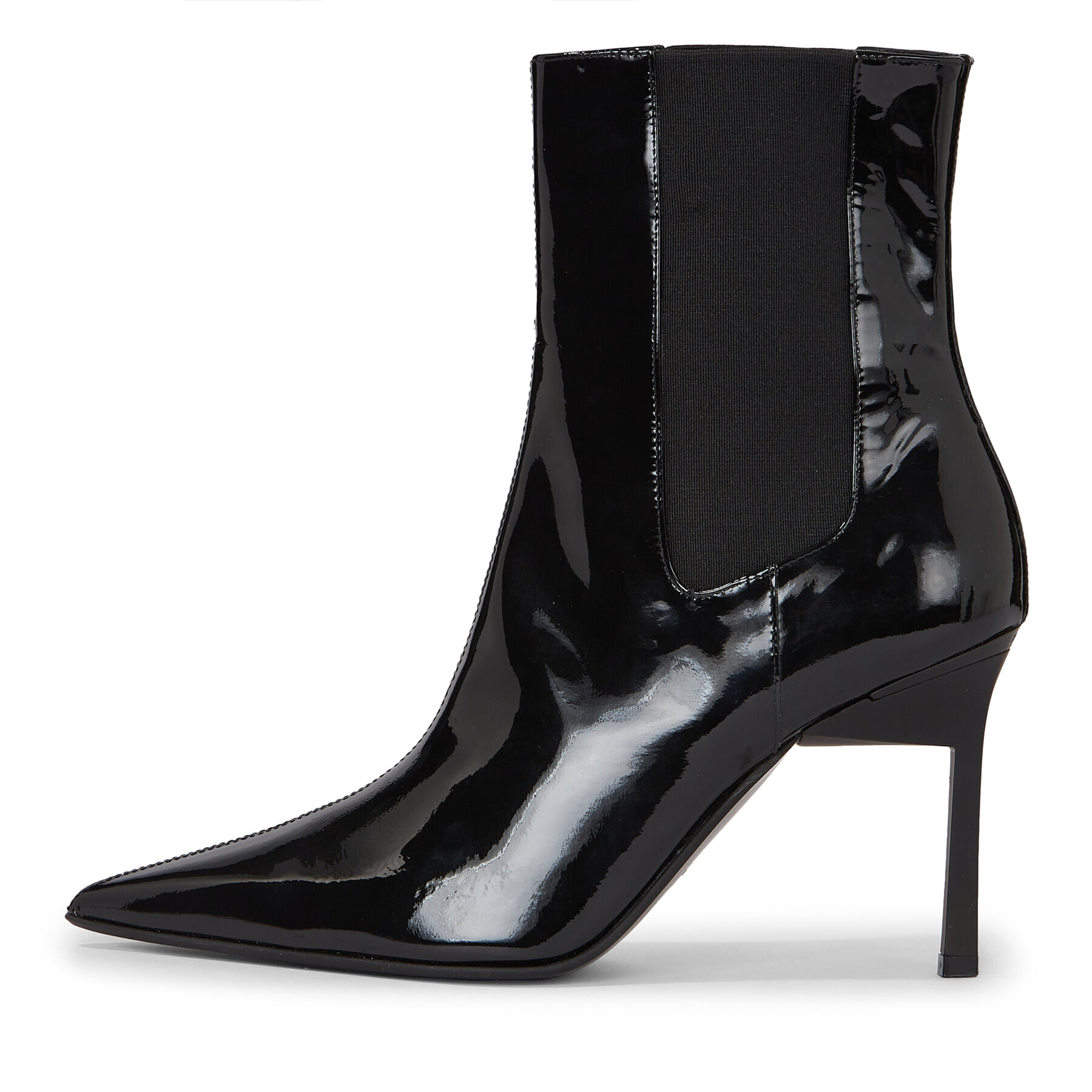 Calvin Klein Polokozačky Geo Stiletto Chelsea Boot 90-Pat HW0HW01809 Černá - Pepit.cz