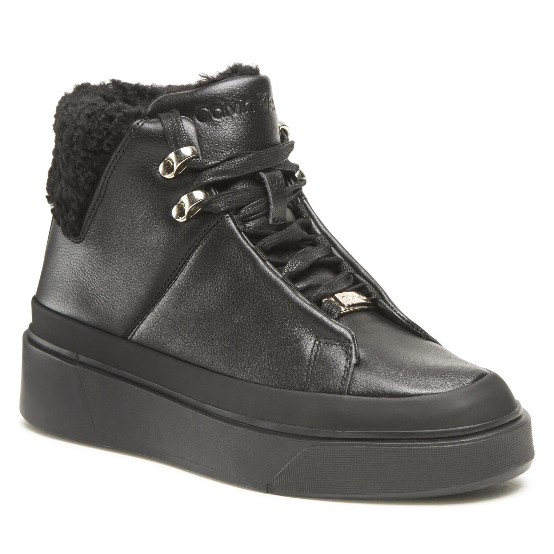 Calvin Klein Polokozačky Heel Cupsole Hi Top WlHW0HW01208 Černá - Pepit.cz