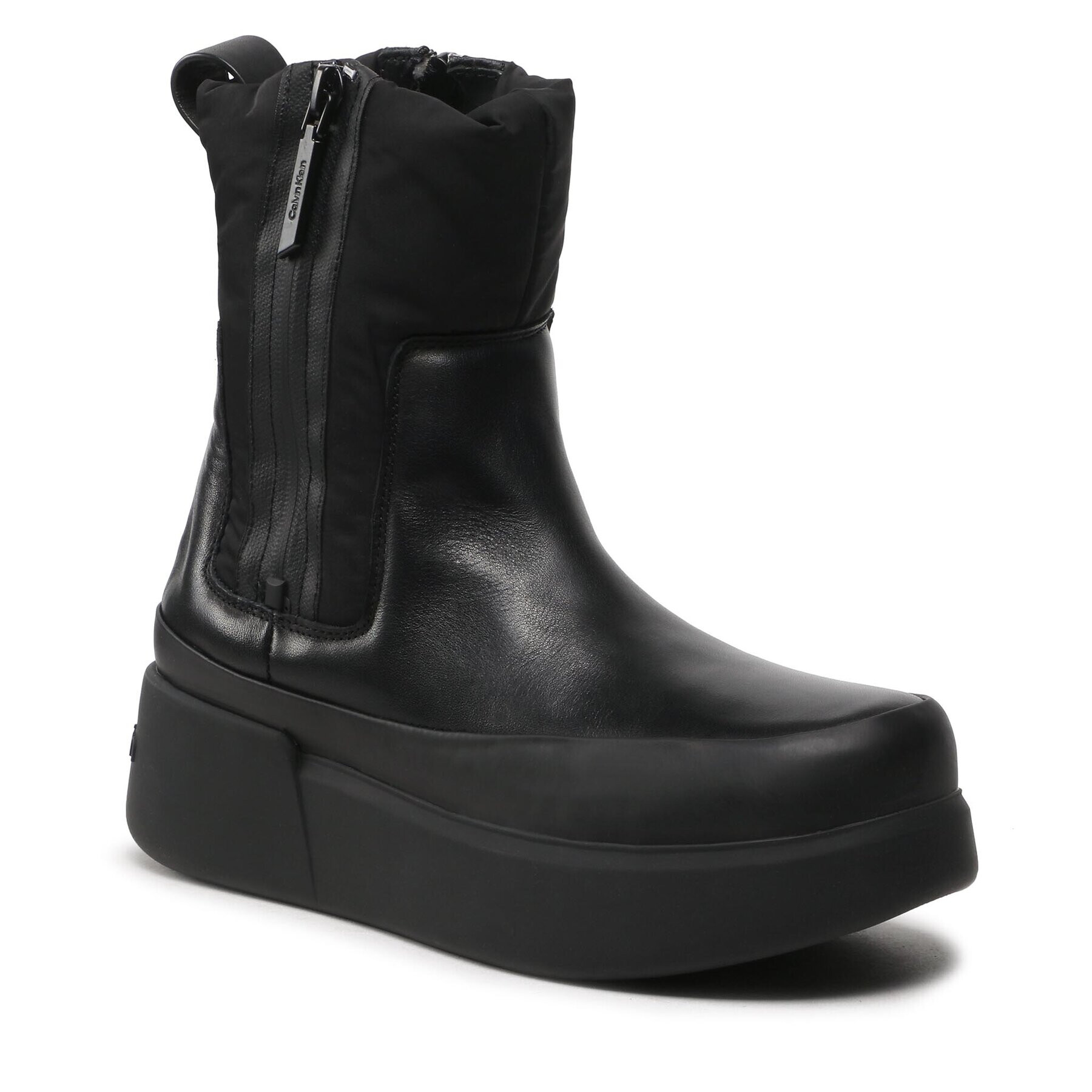 Calvin Klein Polokozačky Padded Nylon Ankle Boot HW0HW01262 Černá - Pepit.cz