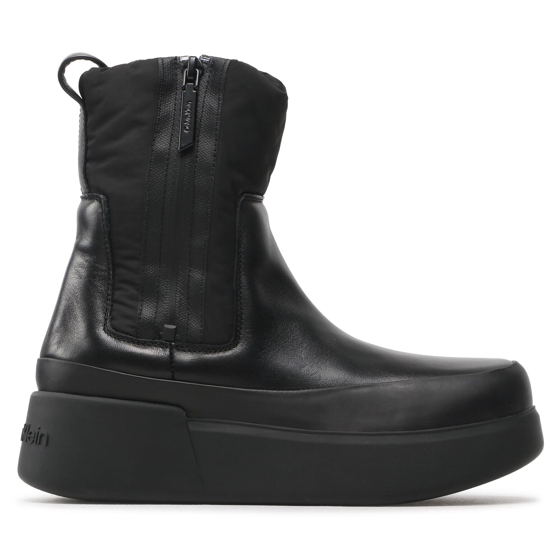 Calvin Klein Polokozačky Padded Nylon Ankle Boot HW0HW01262 Černá - Pepit.cz