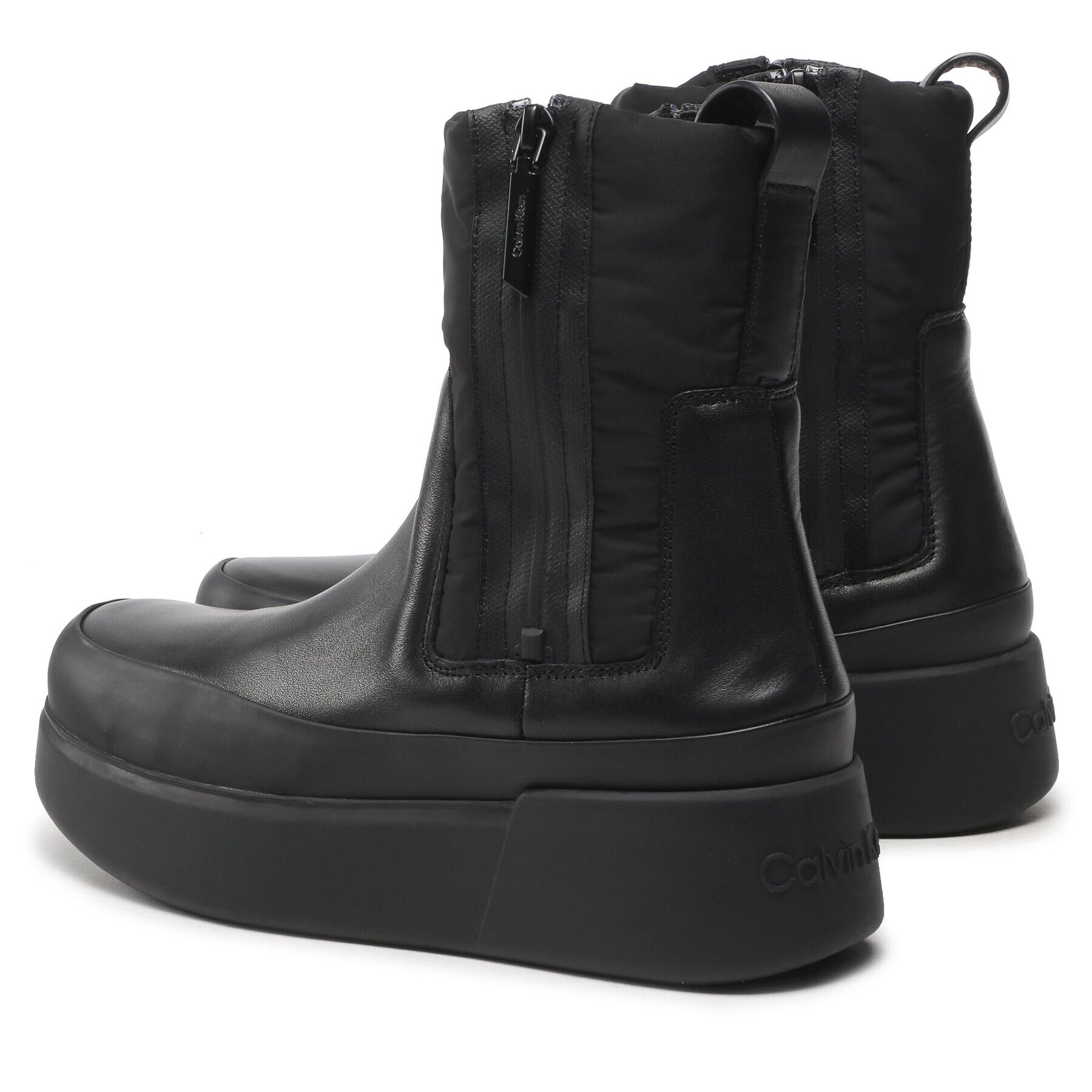 Calvin Klein Polokozačky Padded Nylon Ankle Boot HW0HW01262 Černá - Pepit.cz