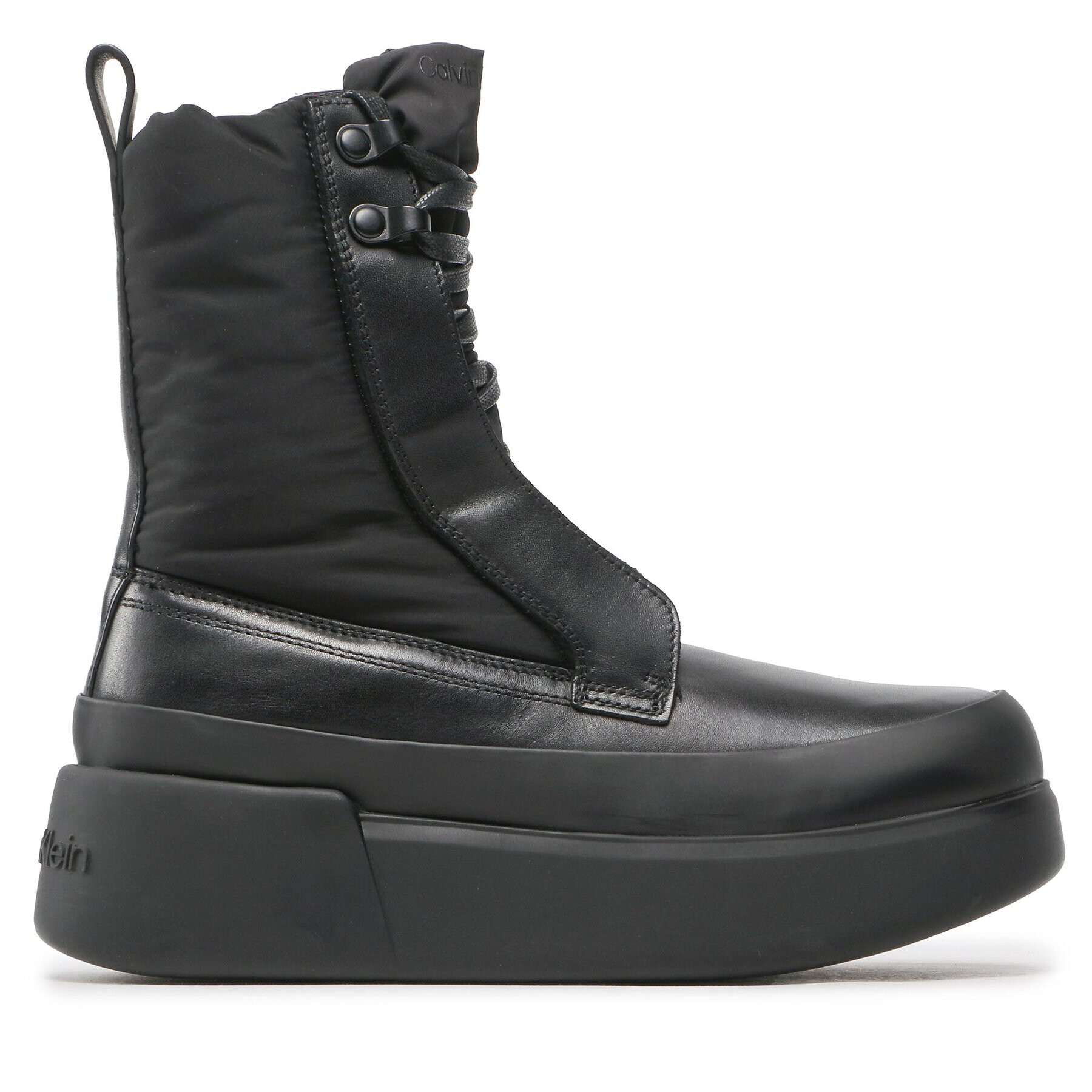 Calvin Klein Polokozačky Padded Nylon Combat Boot HW0HW01263 Černá - Pepit.cz