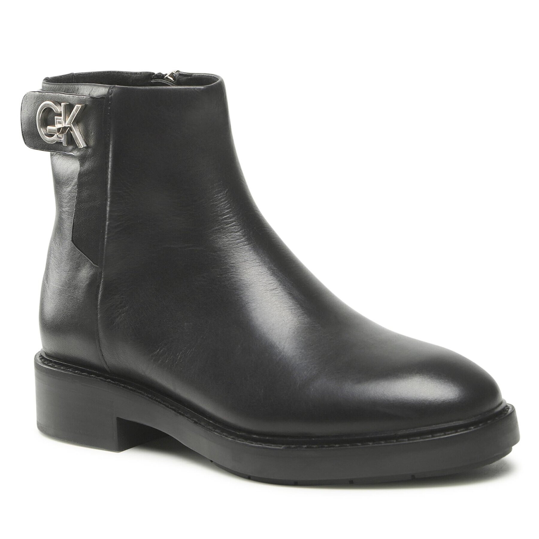 Calvin Klein Polokozačky Rubber Sole Ankle Boot HW0HW01258 Černá - Pepit.cz