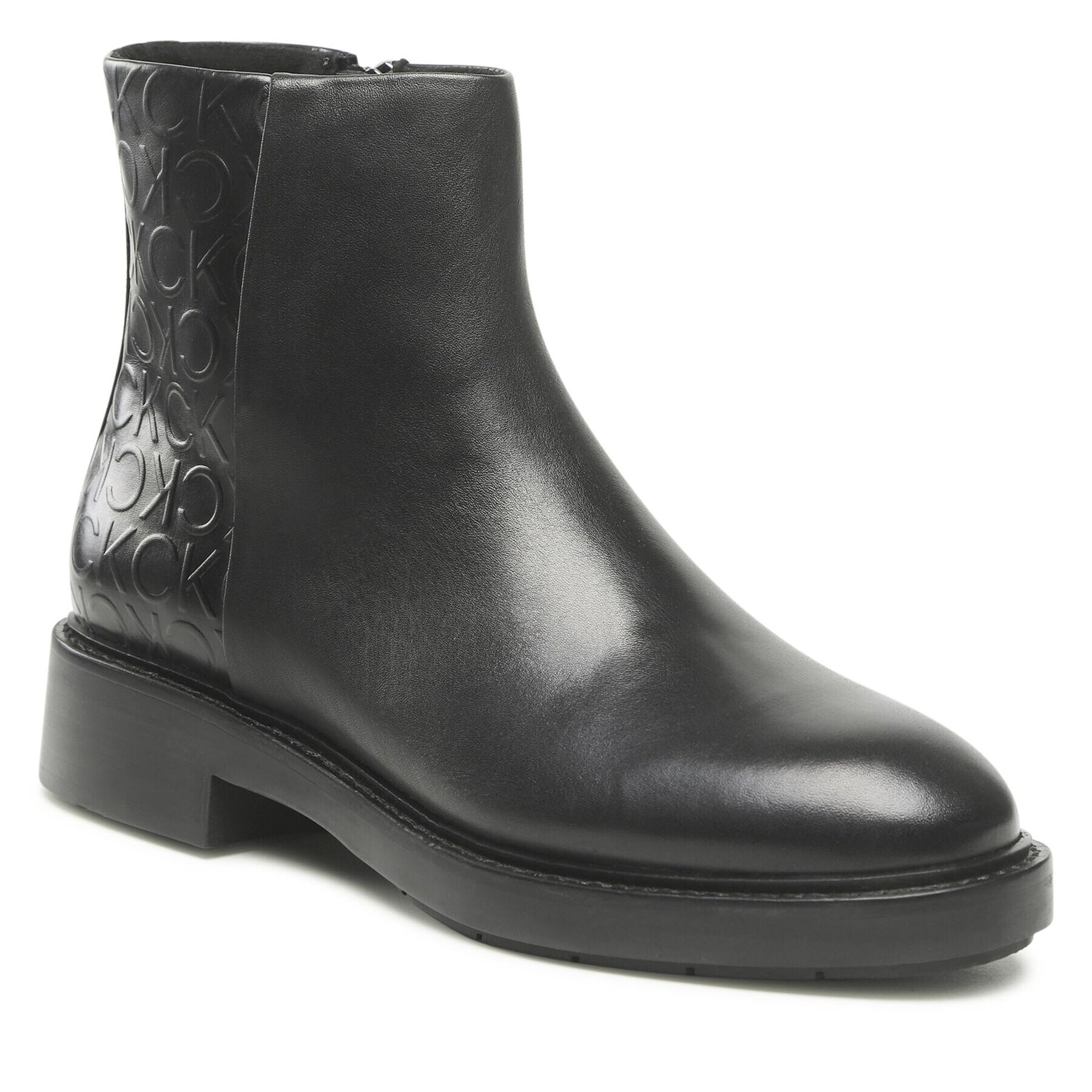 Calvin Klein Polokozačky Rubber Sole Ankle Boot HW0HW01276 Černá - Pepit.cz