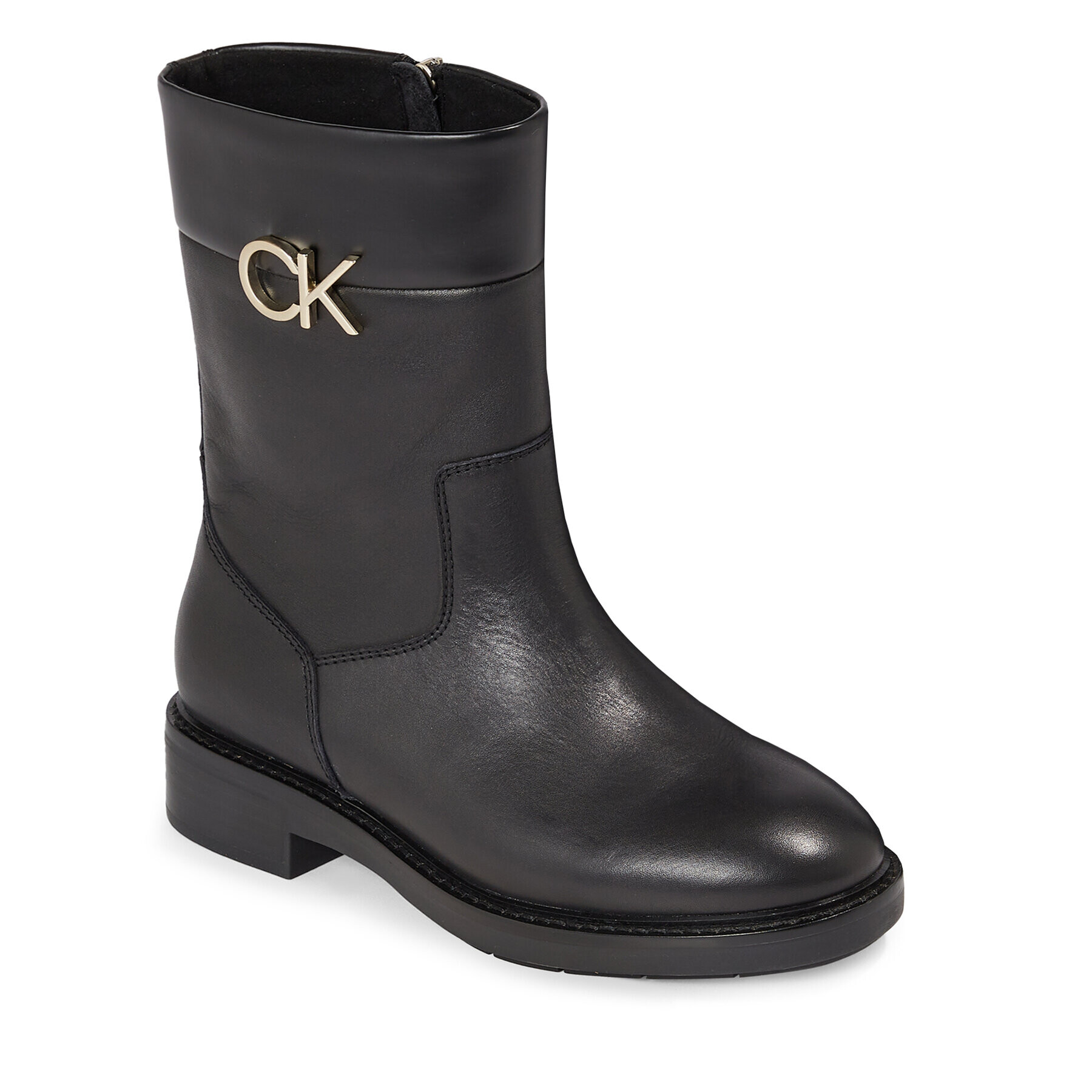 Calvin Klein Polokozačky Rubber Sole Ankle Boot W/Hw HW0HW01703 Černá - Pepit.cz