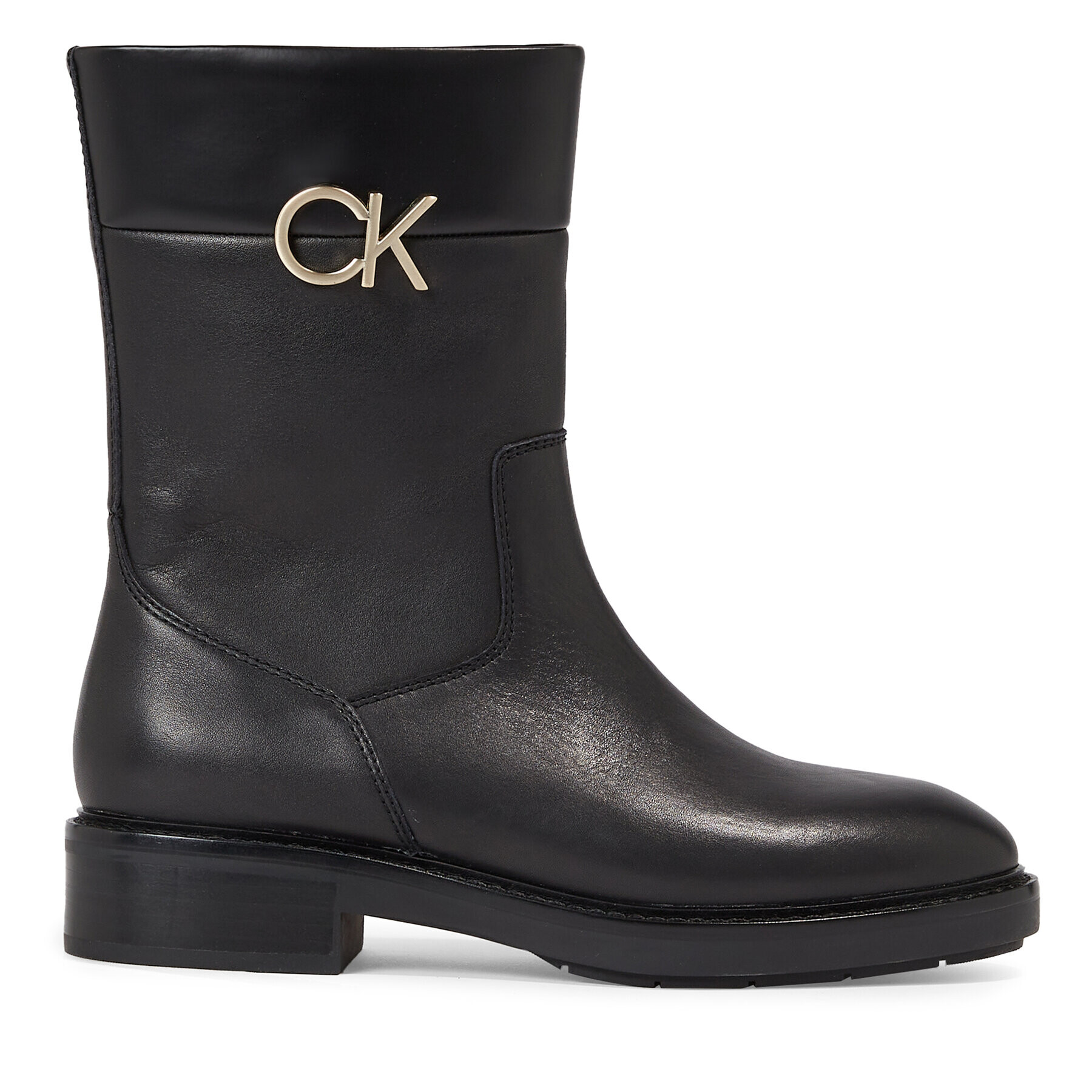 Calvin Klein Polokozačky Rubber Sole Ankle Boot W/Hw HW0HW01703 Černá - Pepit.cz