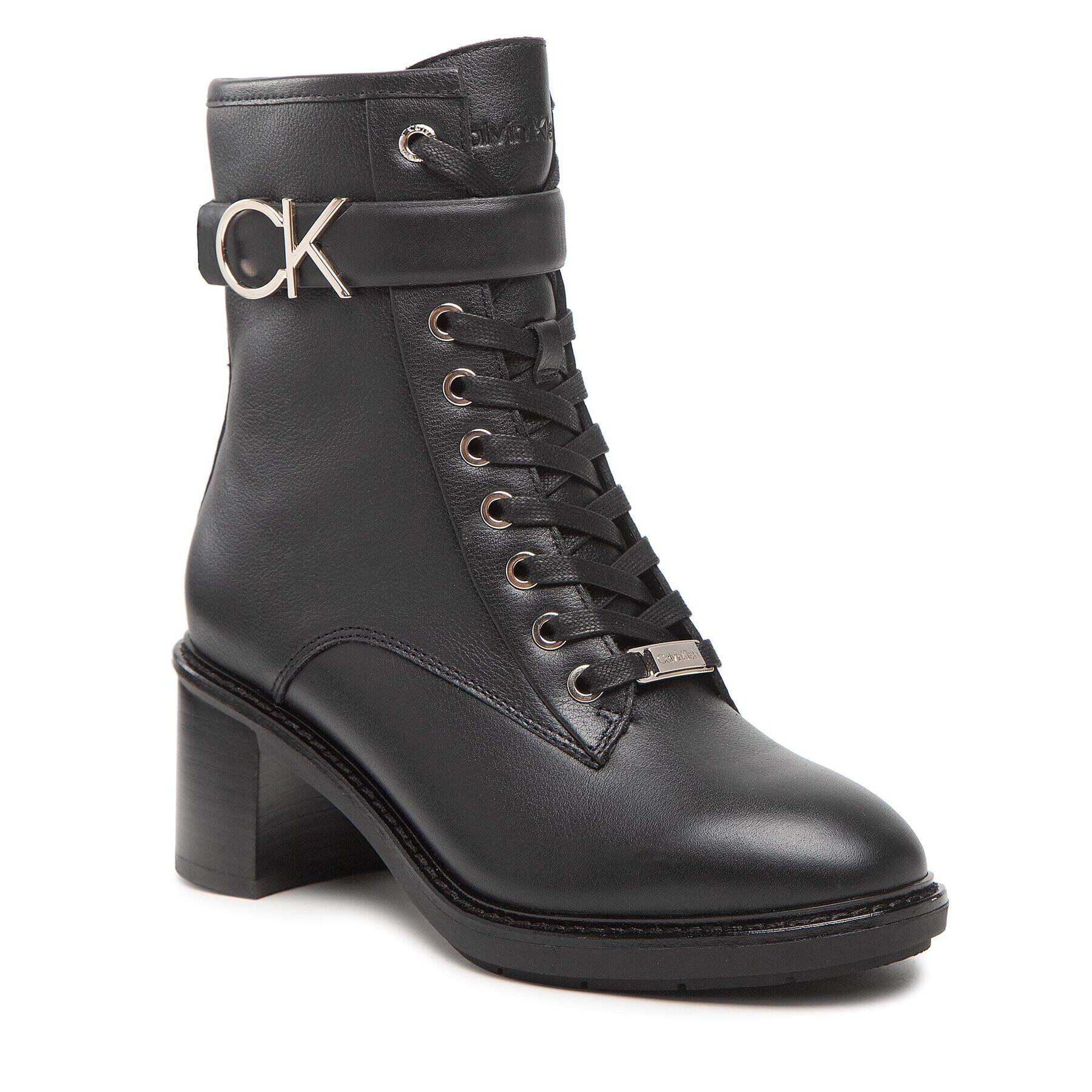 Calvin Klein Polokozačky Rubber Sole Comb Boot HW0HW01256 Černá - Pepit.cz