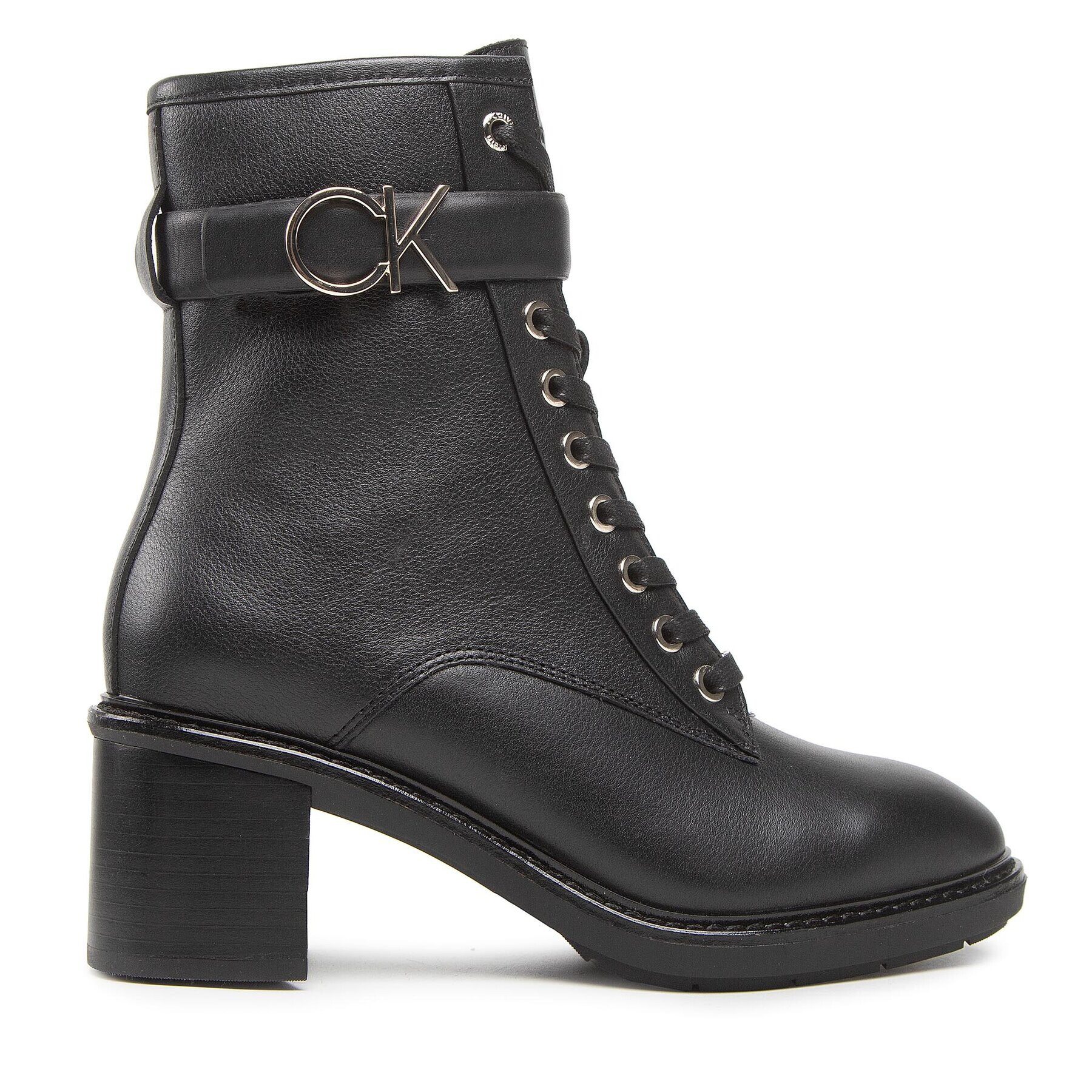 Calvin Klein Polokozačky Rubber Sole Comb Boot HW0HW01256 Černá - Pepit.cz