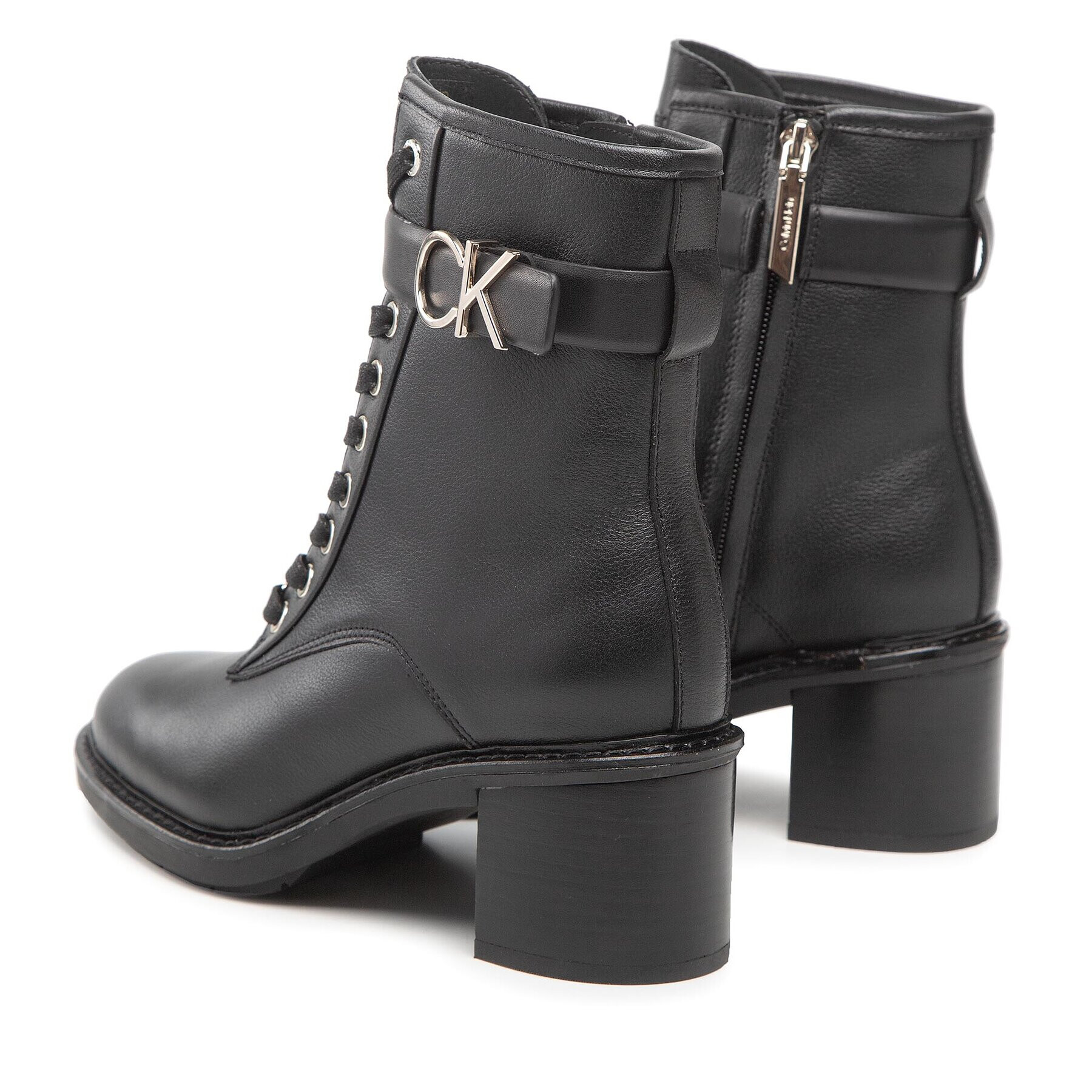 Calvin Klein Polokozačky Rubber Sole Comb Boot HW0HW01256 Černá - Pepit.cz