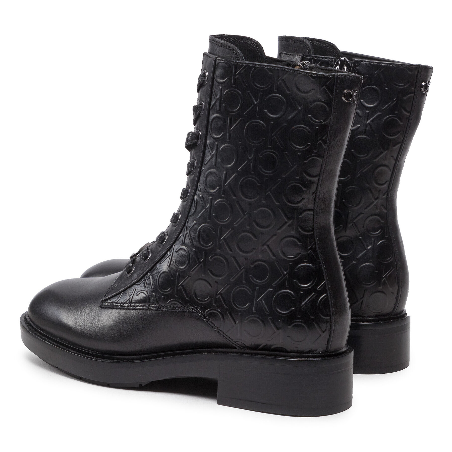 Calvin Klein Polokozačky Rubber Sole Combat Boot HW0HW01292 Černá - Pepit.cz