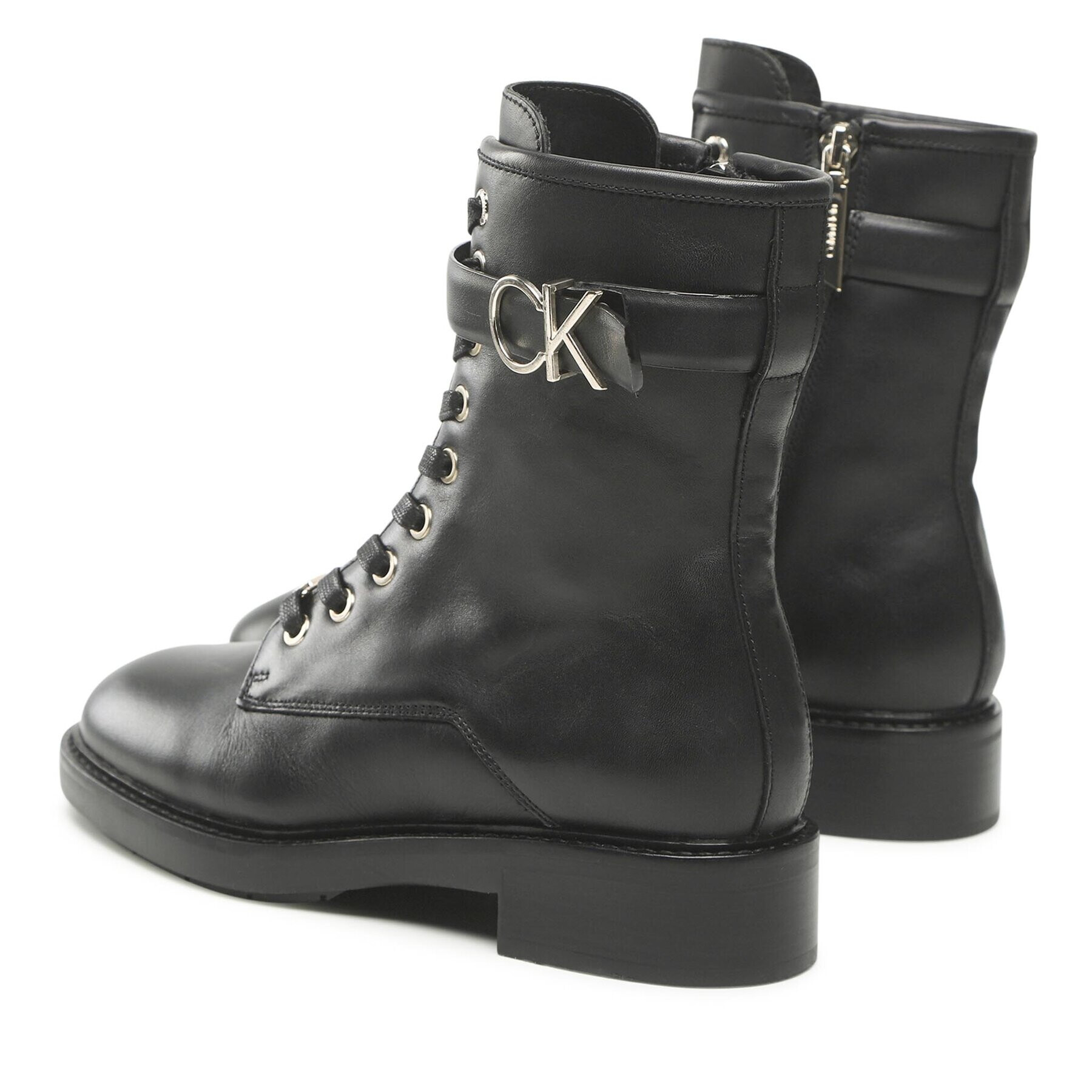 Calvin Klein Polokozačky Rubber Sole Combat Boot W Hw HW0HW01254 Černá - Pepit.cz