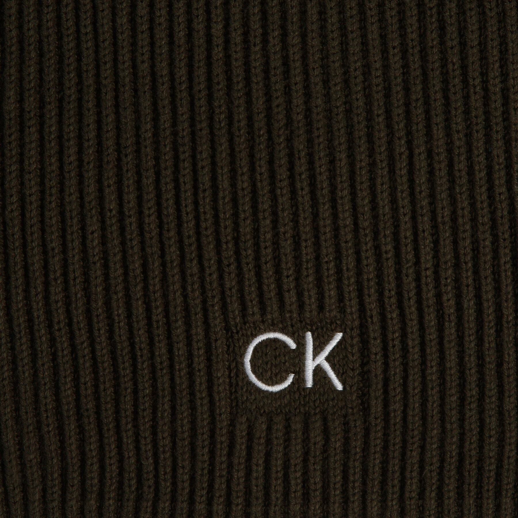 Calvin Klein Šál Classic Cotton Rib Scarf K50K509693 Khaki - Pepit.cz