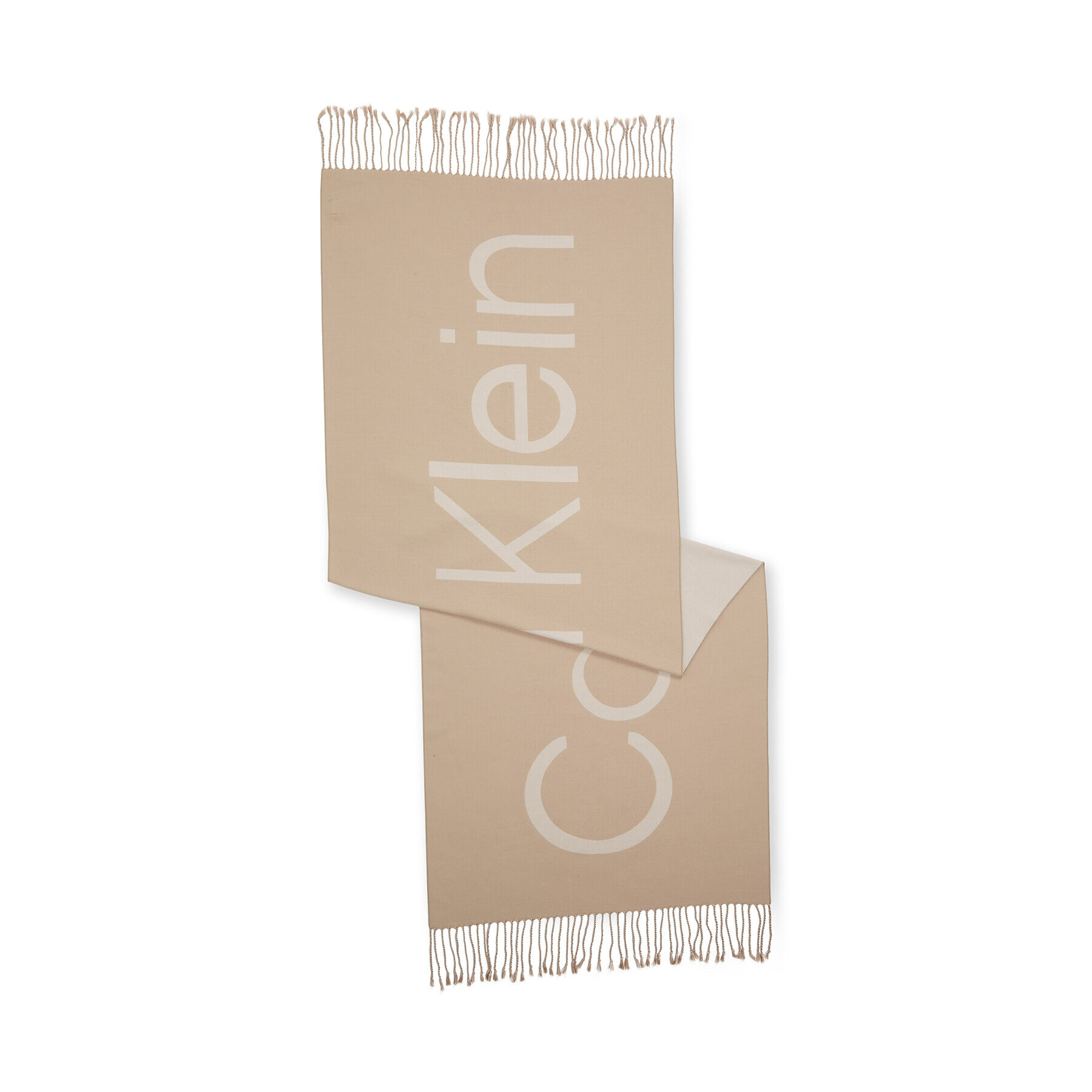 Calvin Klein Šál Fringes Scarf 65X195 K60K607322 Béžová - Pepit.cz