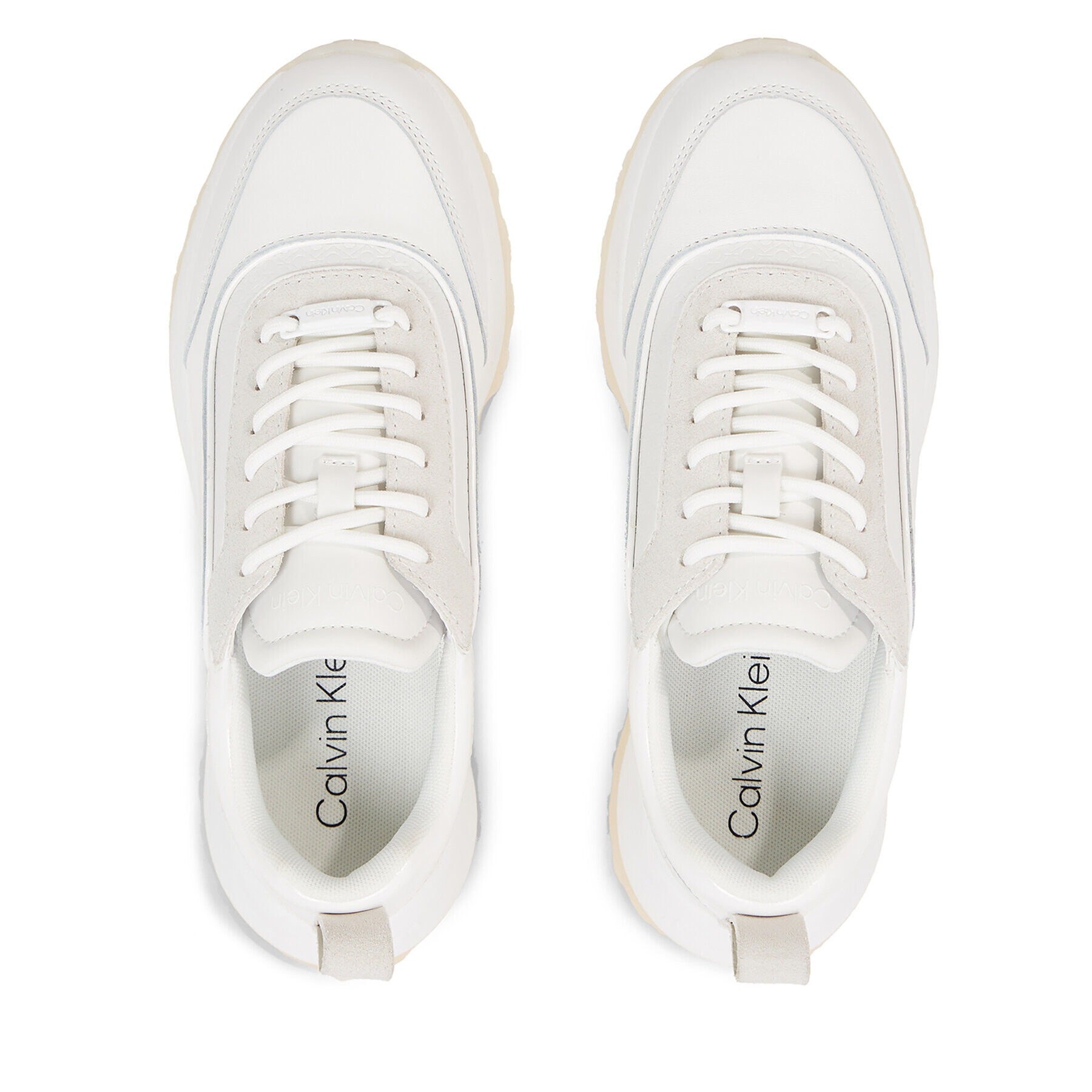 Calvin Klein Sneakersy 2 Piece Runner S Lace Up-Nano Mn HW0HW01644 Bílá - Pepit.cz