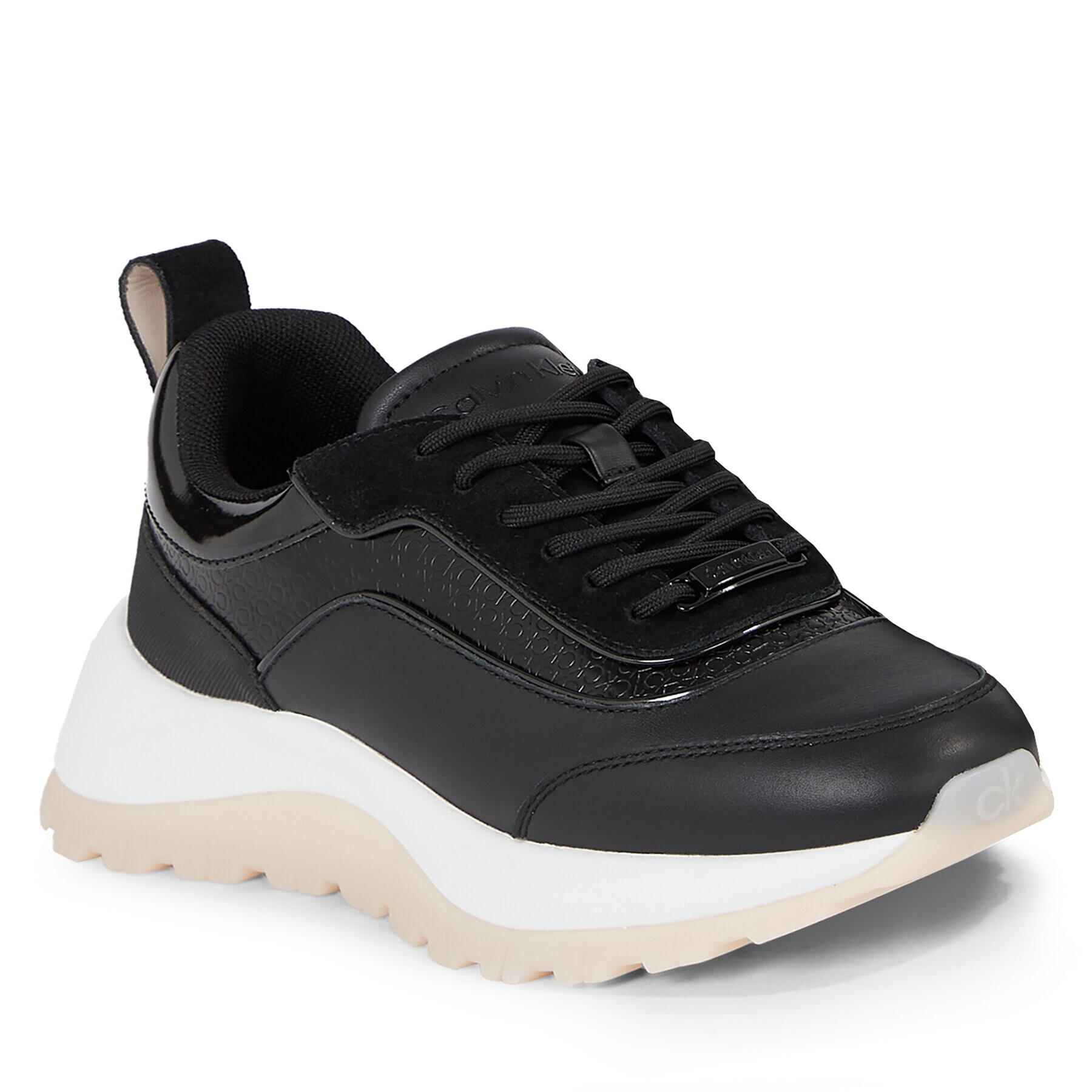 Calvin Klein Sneakersy 2 Piece Runner S Lace Up-Nano Mn HW0HW01644 Černá - Pepit.cz