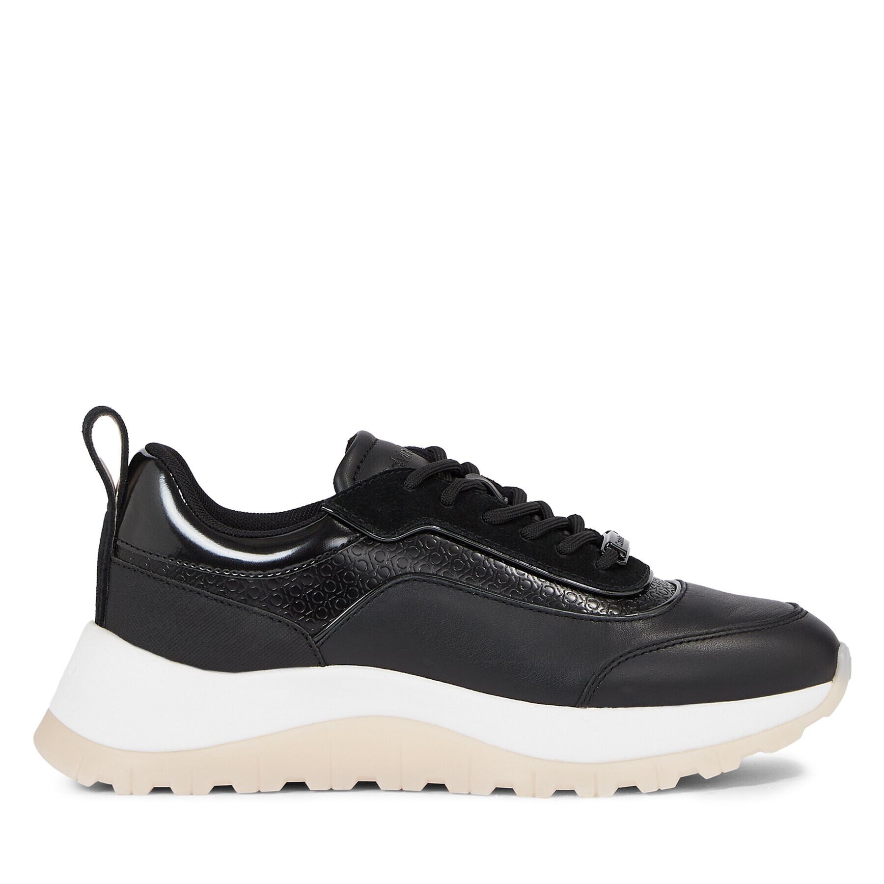 Calvin Klein Sneakersy 2 Piece Runner S Lace Up-Nano Mn HW0HW01644 Černá - Pepit.cz