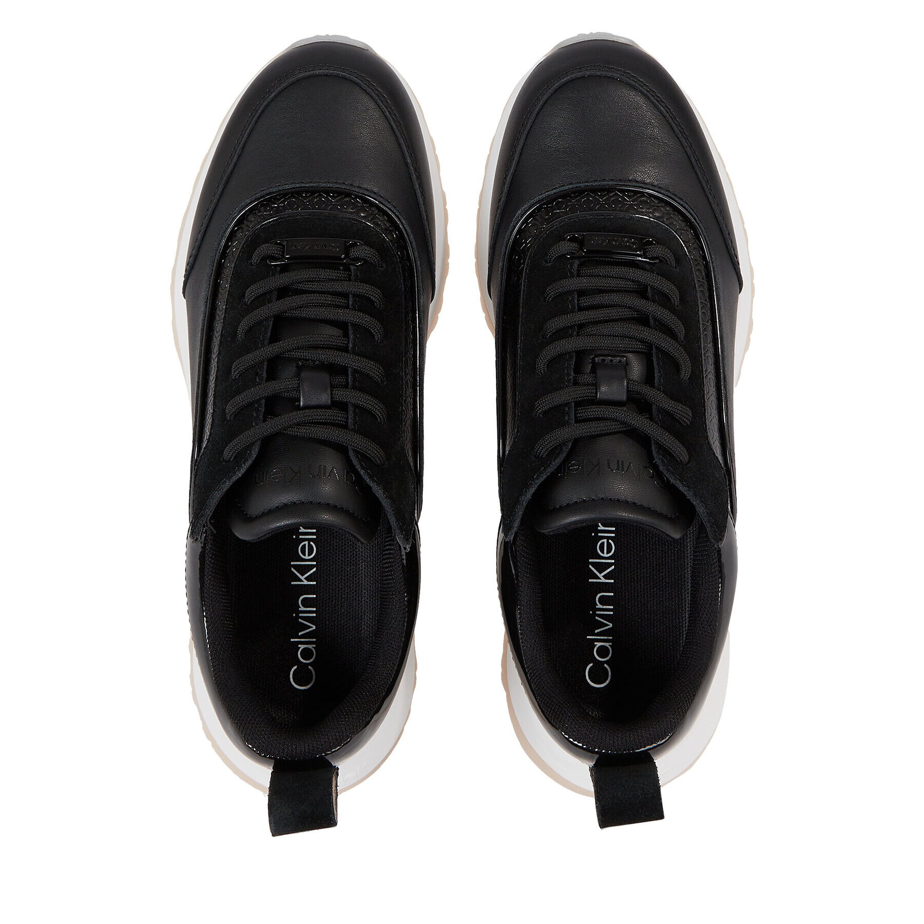 Calvin Klein Sneakersy 2 Piece Runner S Lace Up-Nano Mn HW0HW01644 Černá - Pepit.cz