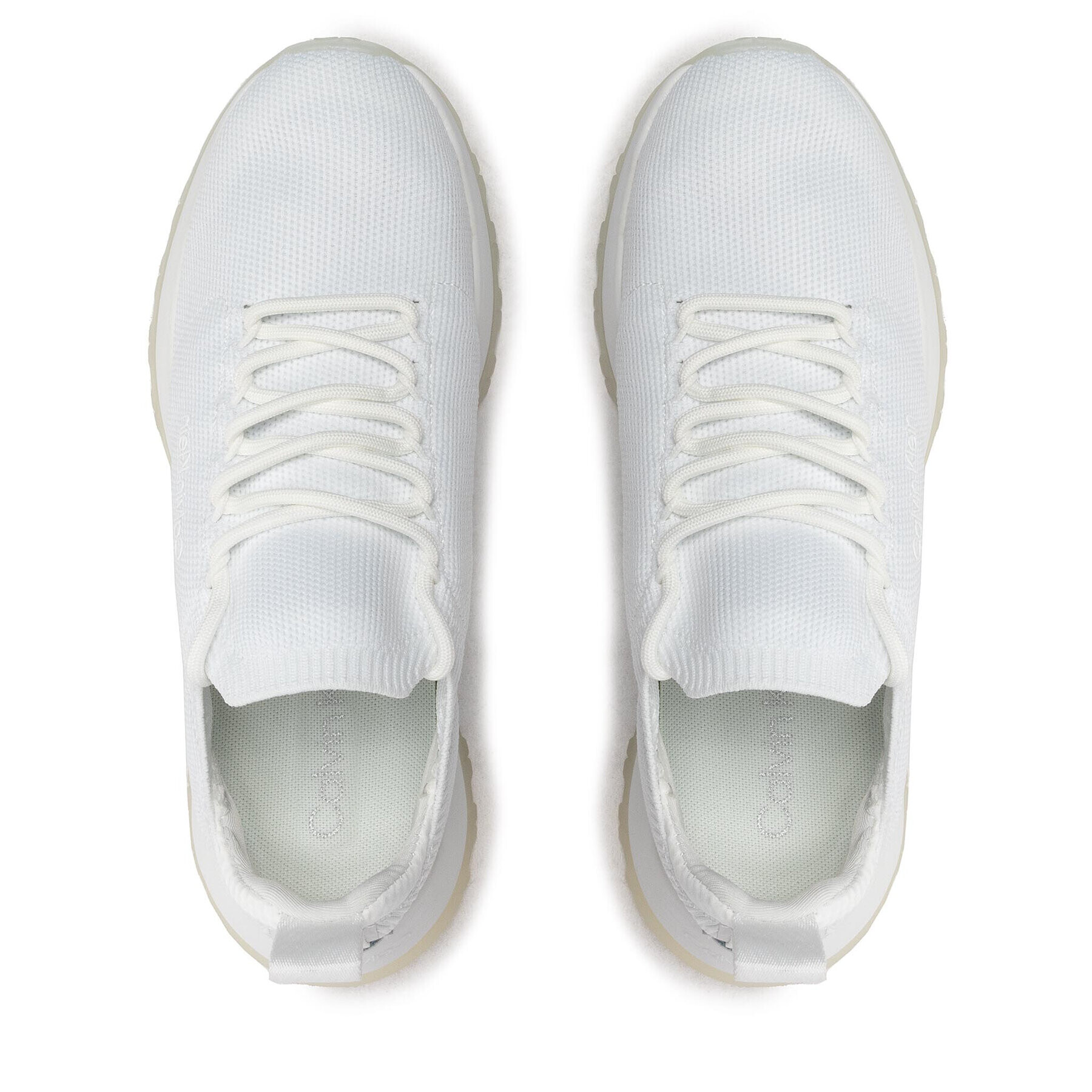 Calvin Klein Sneakersy 2 Piece Sole Lace-Up-Knit HW0HW01337 Bílá - Pepit.cz