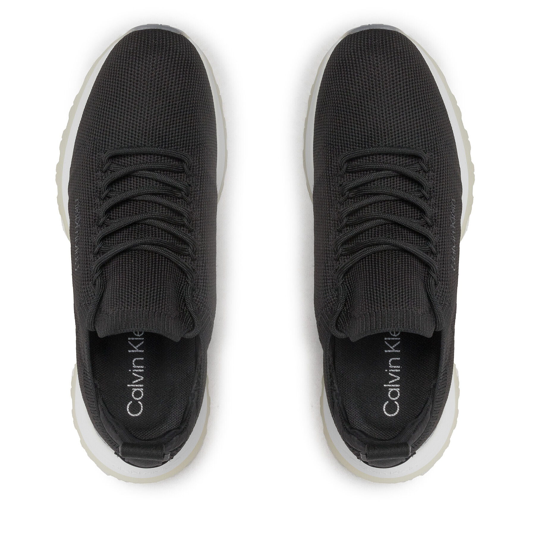 Calvin Klein Sneakersy 2 Piece Sole Lace Up Knit HW0HW01337 Černá - Pepit.cz