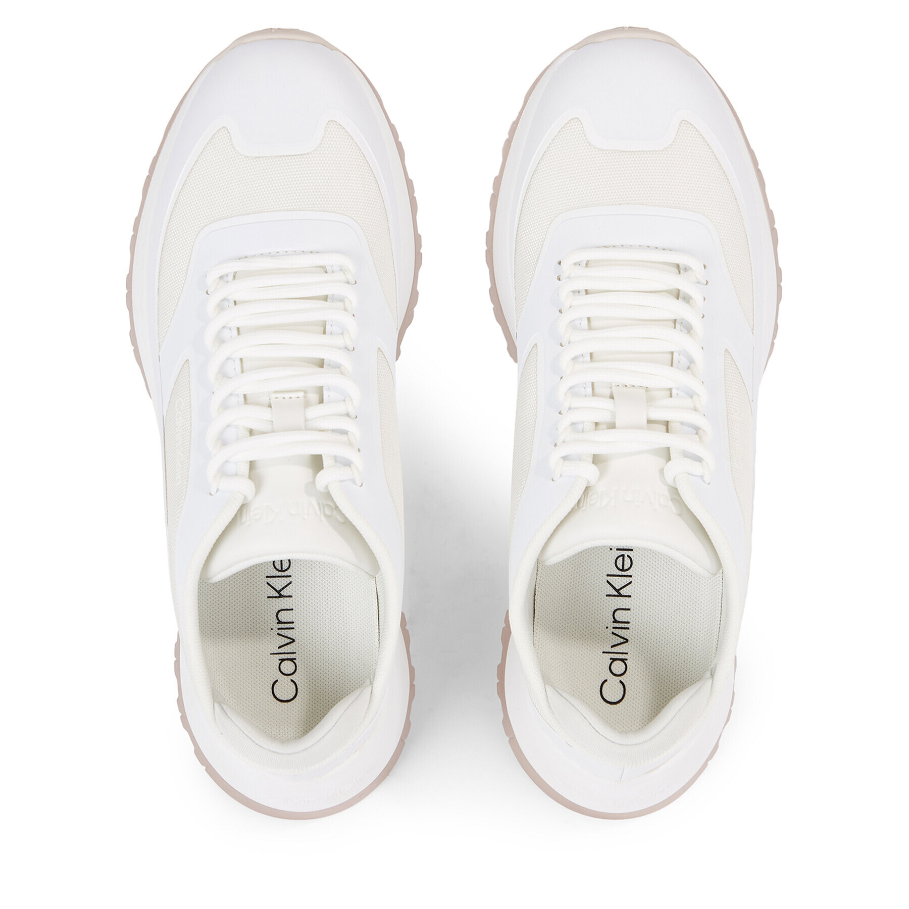 Calvin Klein Sneakersy 2 Piece Sole Runner Lace Up HW0HW01640 Bílá - Pepit.cz