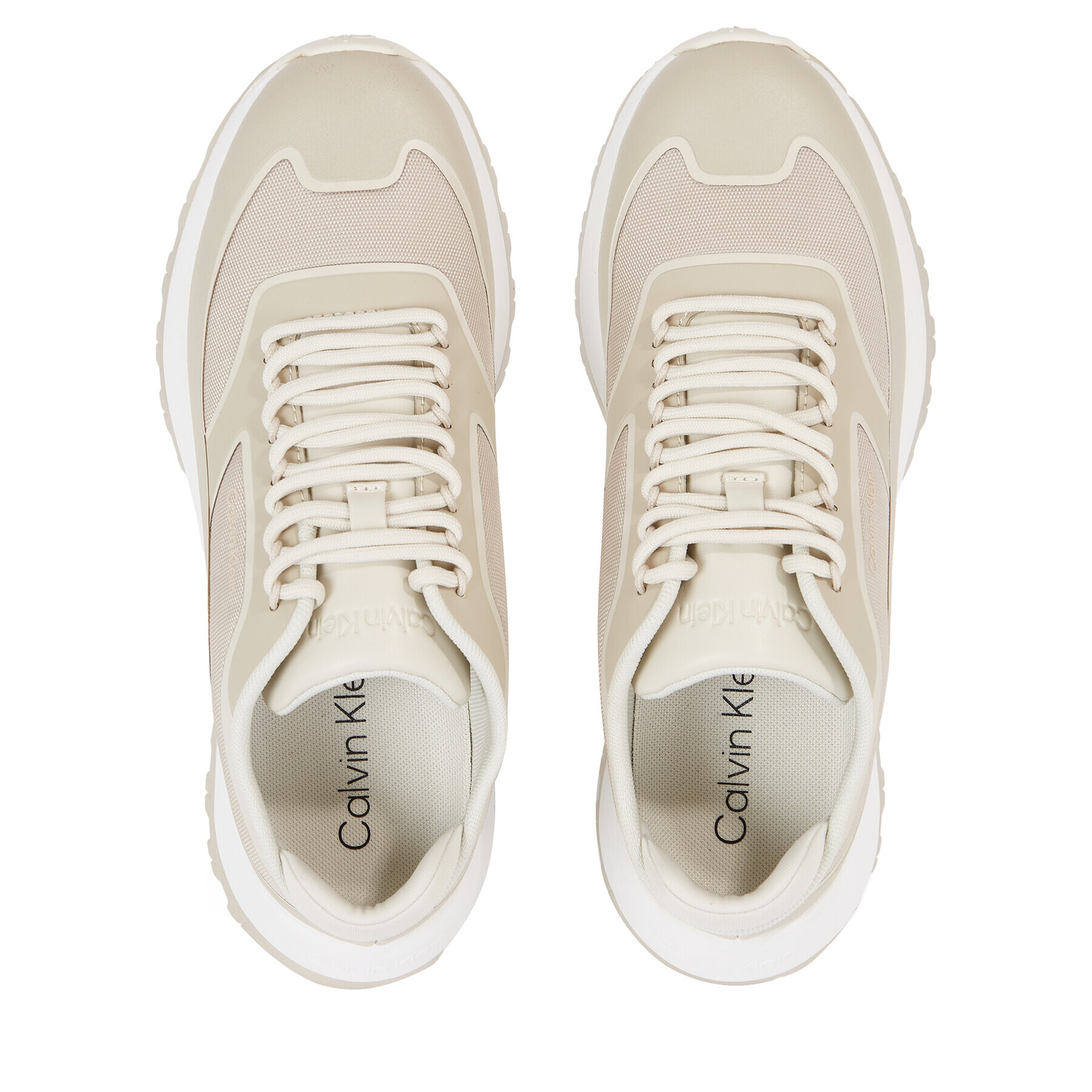 Calvin Klein Sneakersy 2 Piece Sole Runner Lace Up HW0HW01640 Hnědá - Pepit.cz