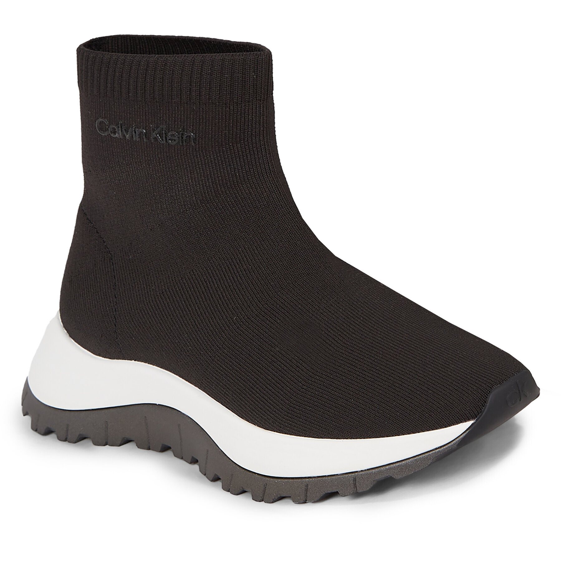 Calvin Klein Sneakersy 2 Piece Sole Runner Sock Boot HW0HW01641 Černá - Pepit.cz