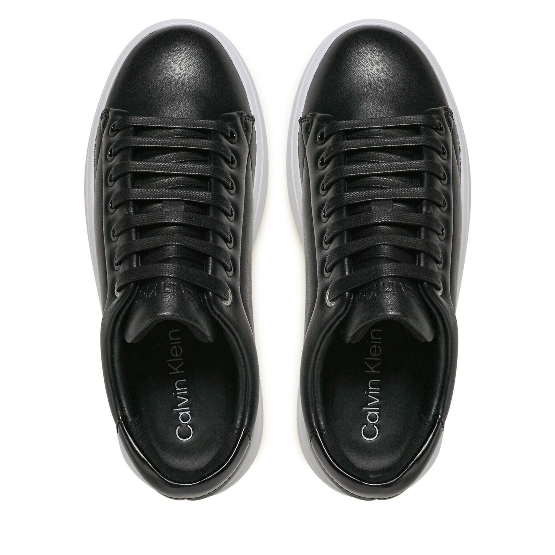 Calvin Klein Sneakersy Bubble Cupsole Lace Up HW0HW01356 Černá - Pepit.cz