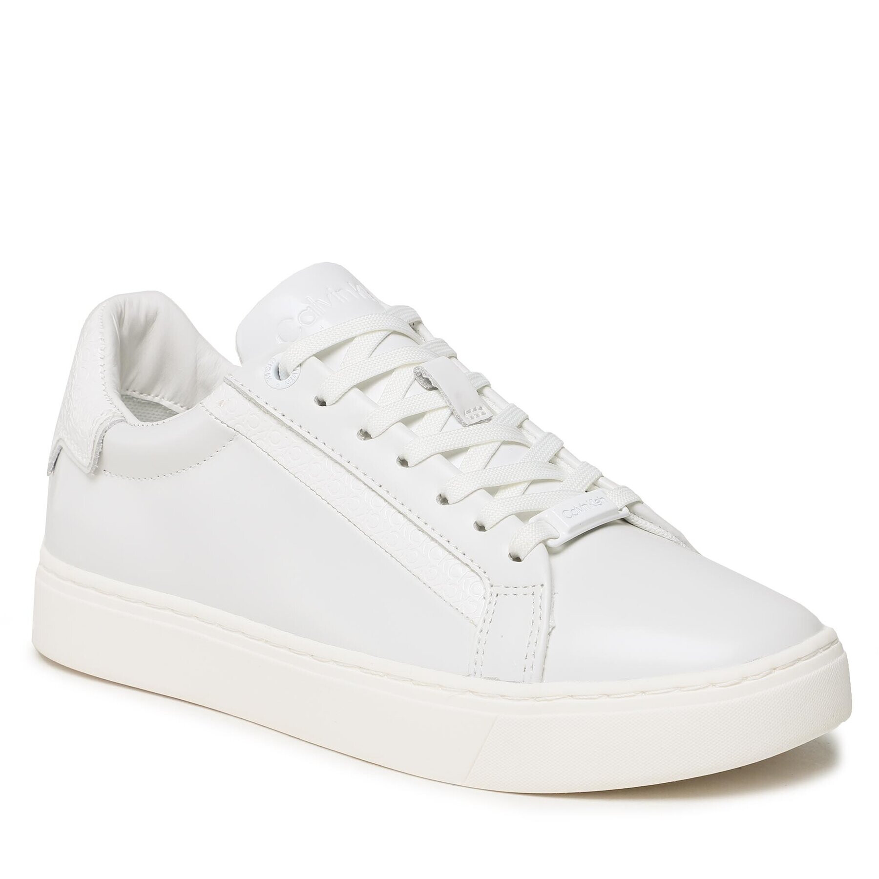 Calvin Klein Sneakersy Clean Cup Lace-Nano Mono Mix HW0HW01592 Bílá - Pepit.cz