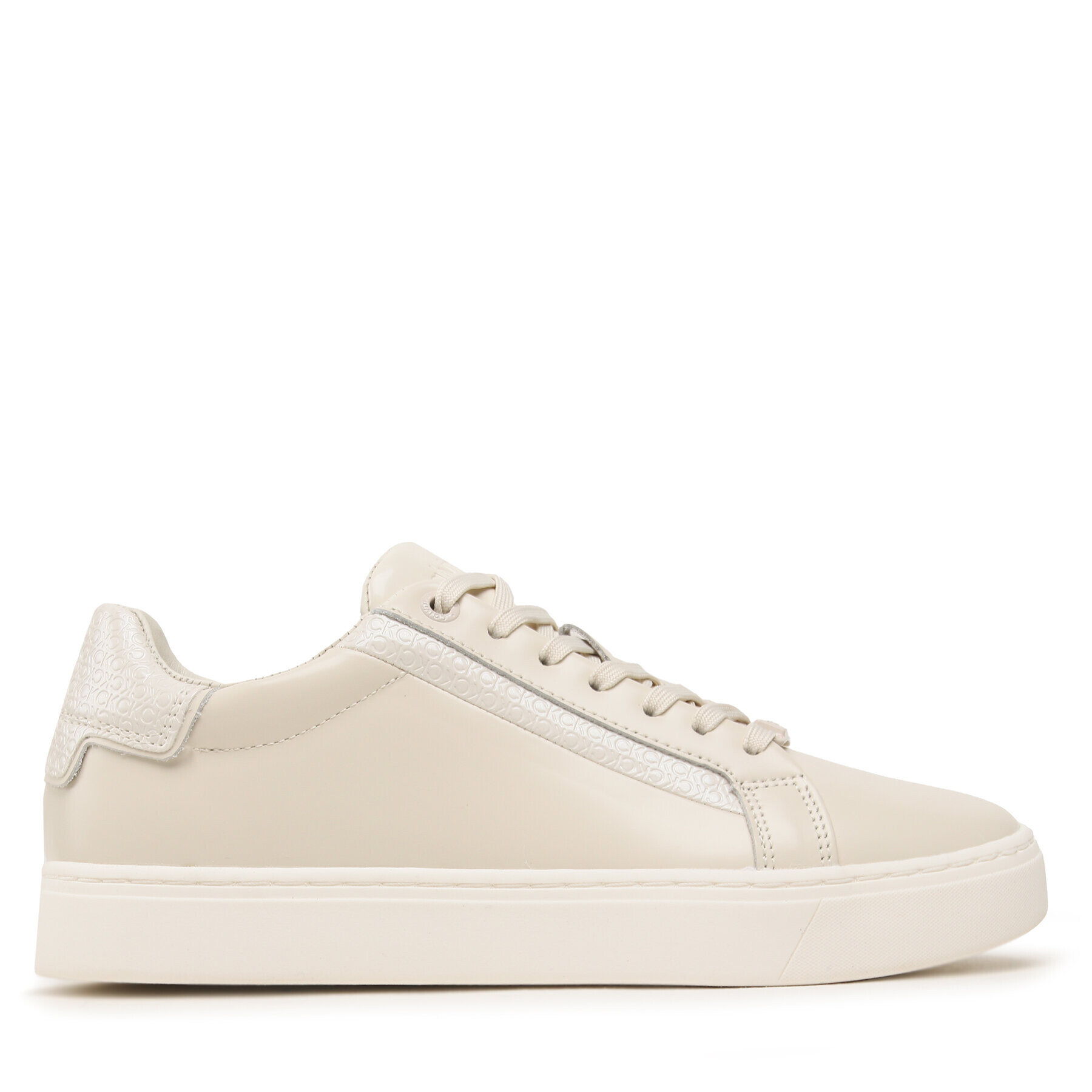 Calvin Klein Sneakersy Clean Cup Lace Up Nano Mono Mix HW0HW01592 Écru - Pepit.cz