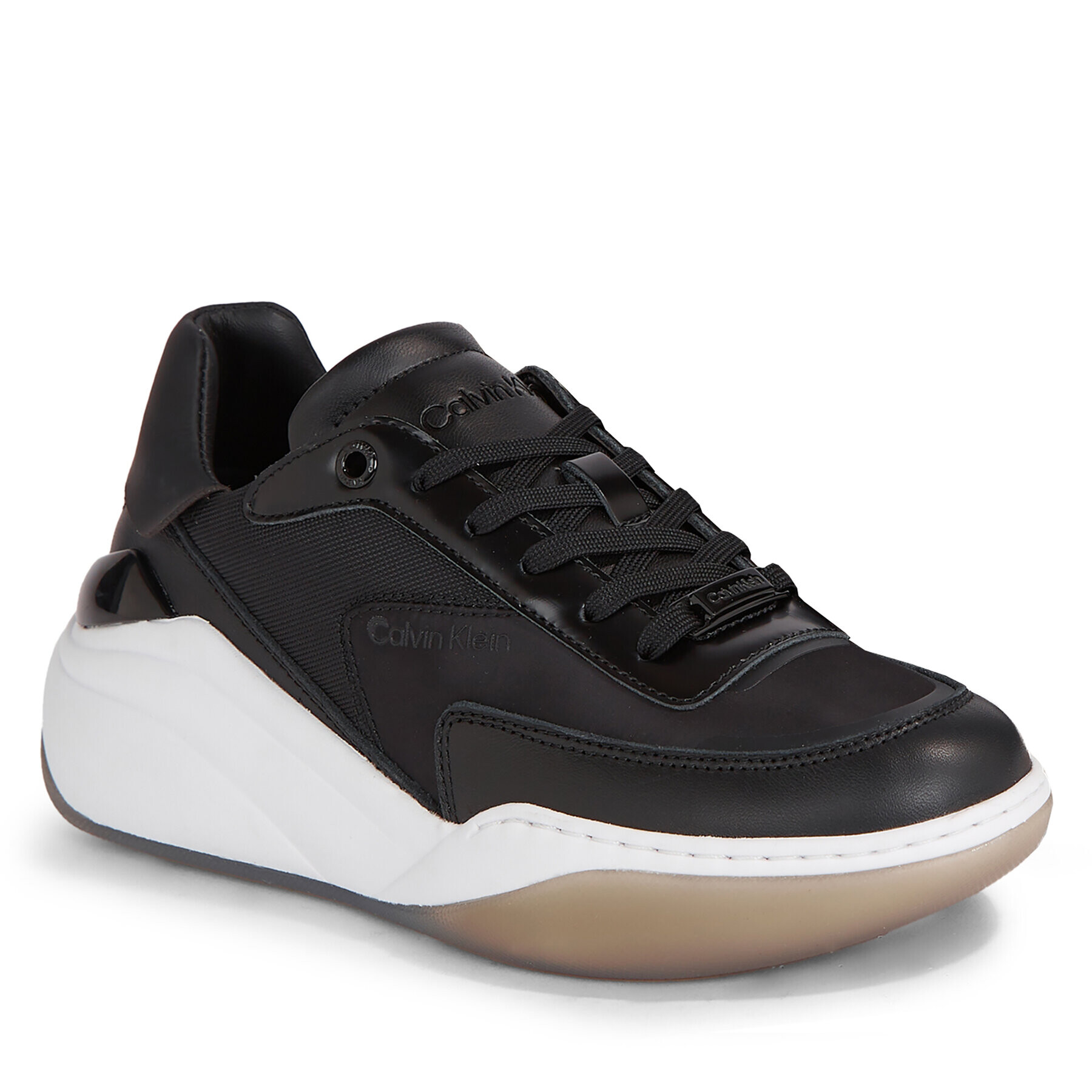 Calvin Klein Sneakersy Cloud Wedge Lace Up HW0HW01647 Černá - Pepit.cz